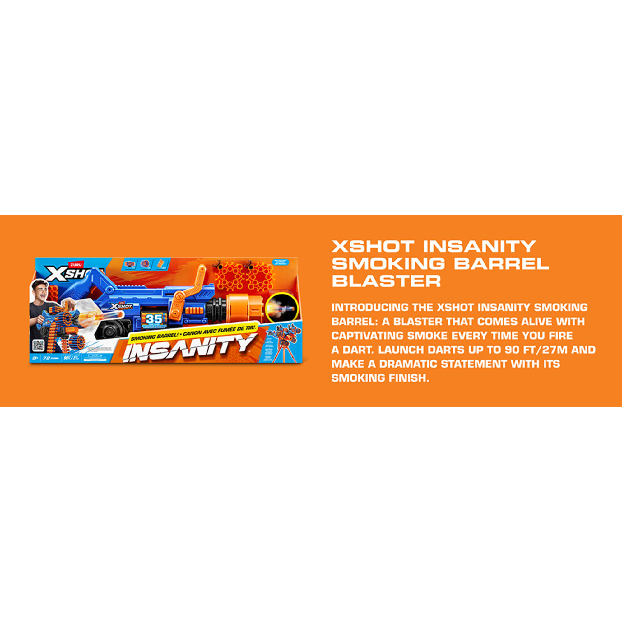 Xshot insanity smoking barrel blaster - X-SHOT