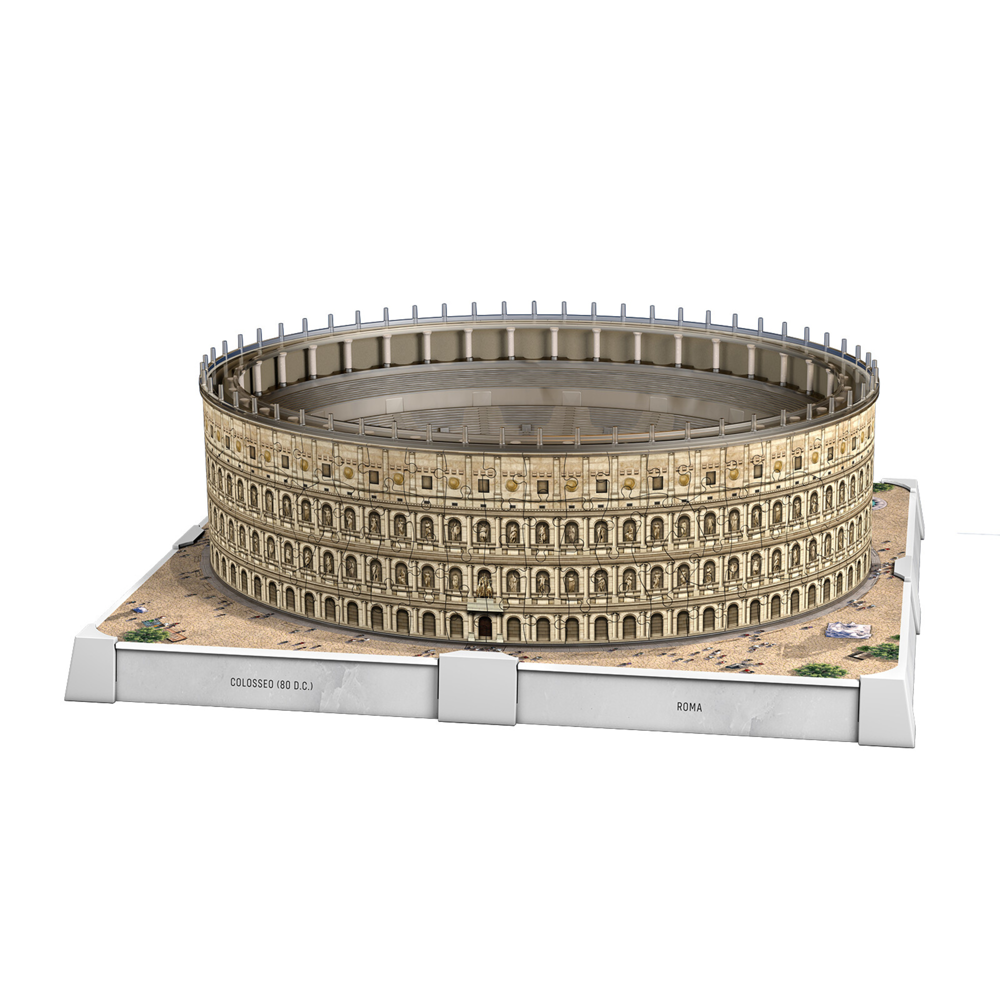 Ravensburger - puzzle 3d iconics: colosseo roma - con luce - RAVENSBURGER, RAVENSBURGER 3D PUZZLE