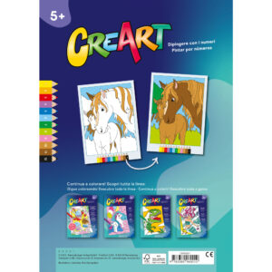 Ravensburger - creart libro da colorare: teneri cavalli, libro da colorare, 24 motivi, dai 5+ anni di età - CREART