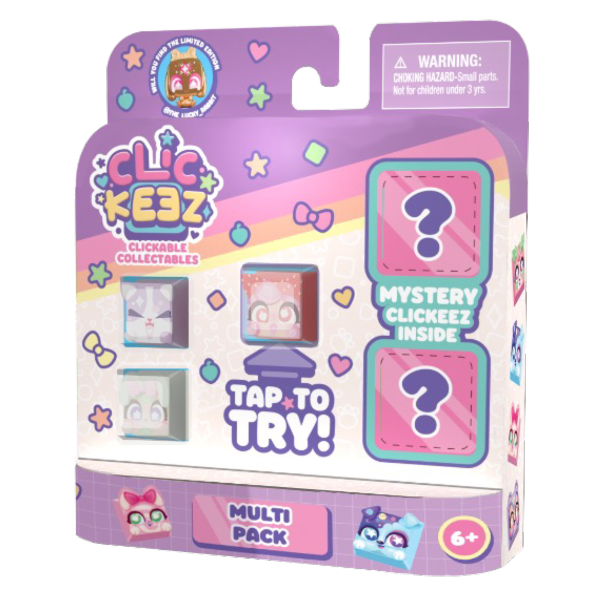 Clickeez - 5 tasti click toy - effetto asmr - fidget toy - 70 personaggi carini ed esclusivi da collezione - da 6 anni - 