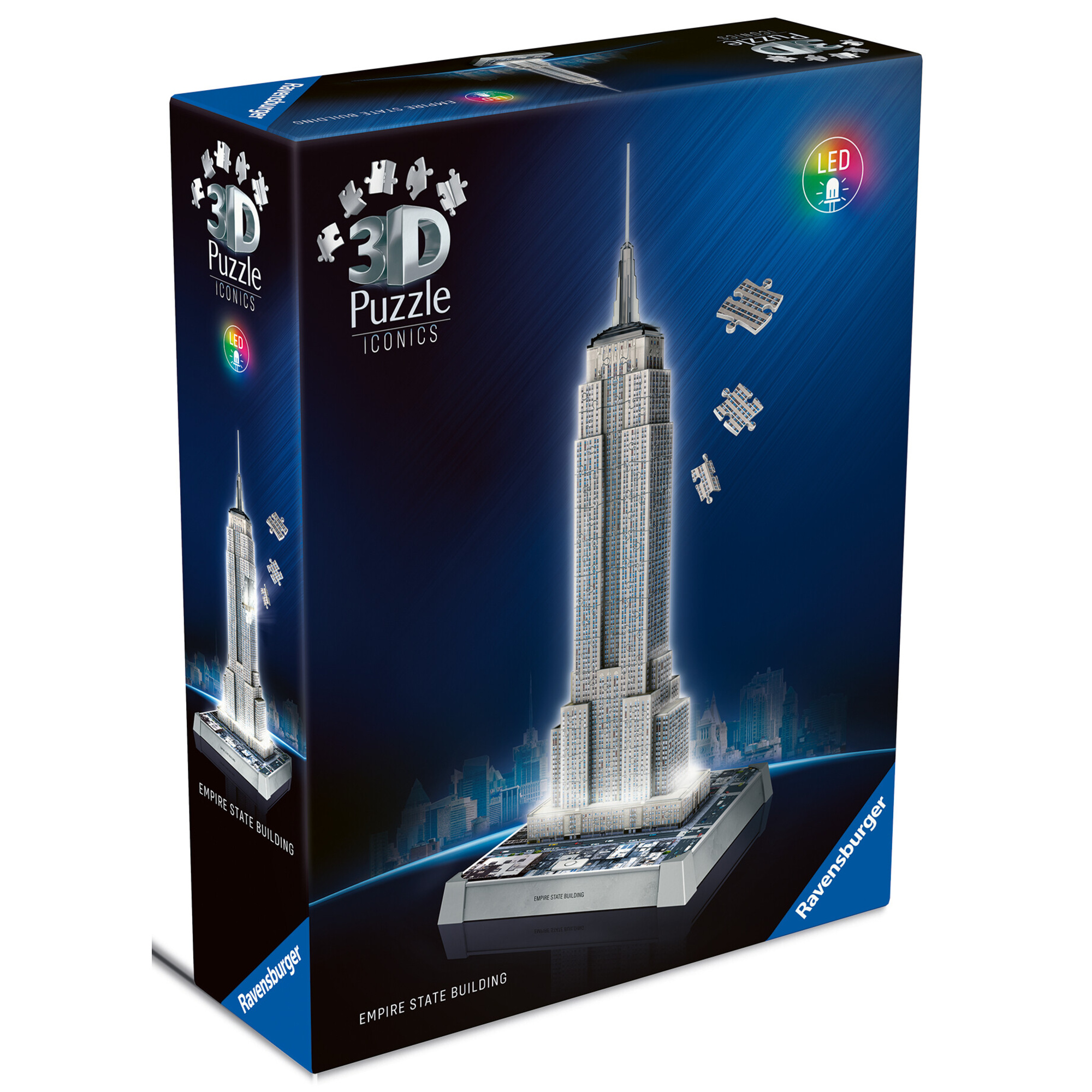 Puzzle 3d iconico: empire state building - replica dettagliata in un affascinante modello puzzle 3d - RAVENSBURGER