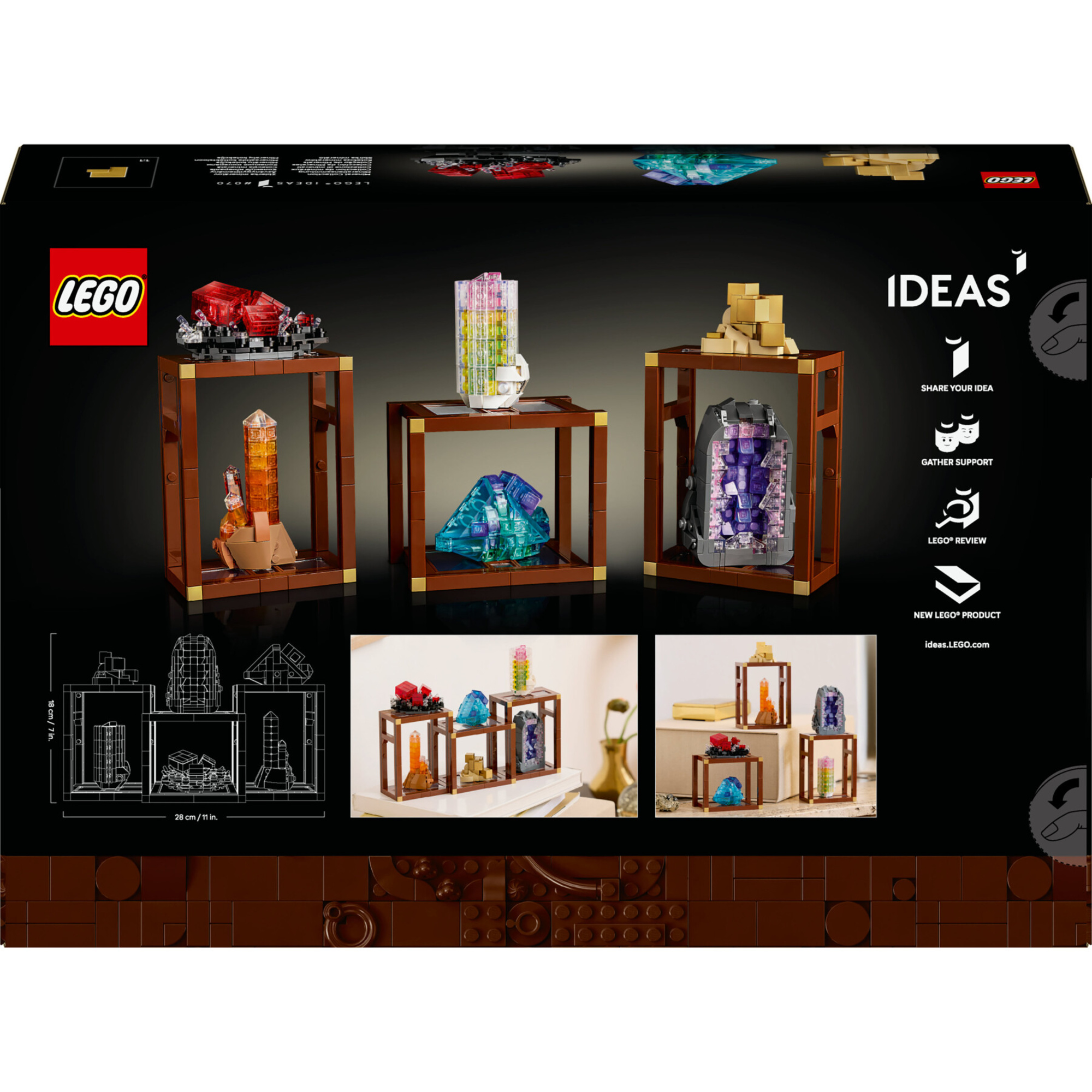 Lego - 21362 - ideas collezione di minerali con cristalli e supporti - LEGO IDEAS
