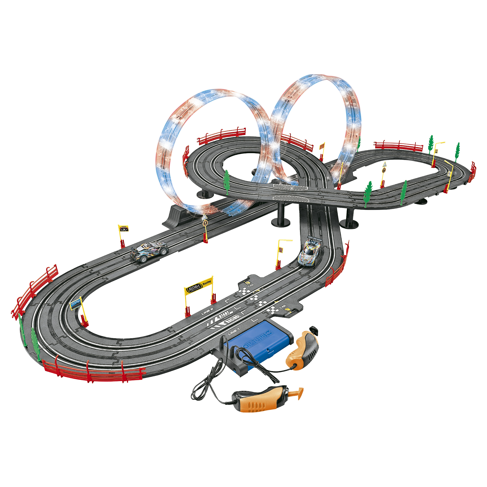 Adrenaline flash highway - pista automobili rc 1:43 con luci - MOTOR & CO R/C