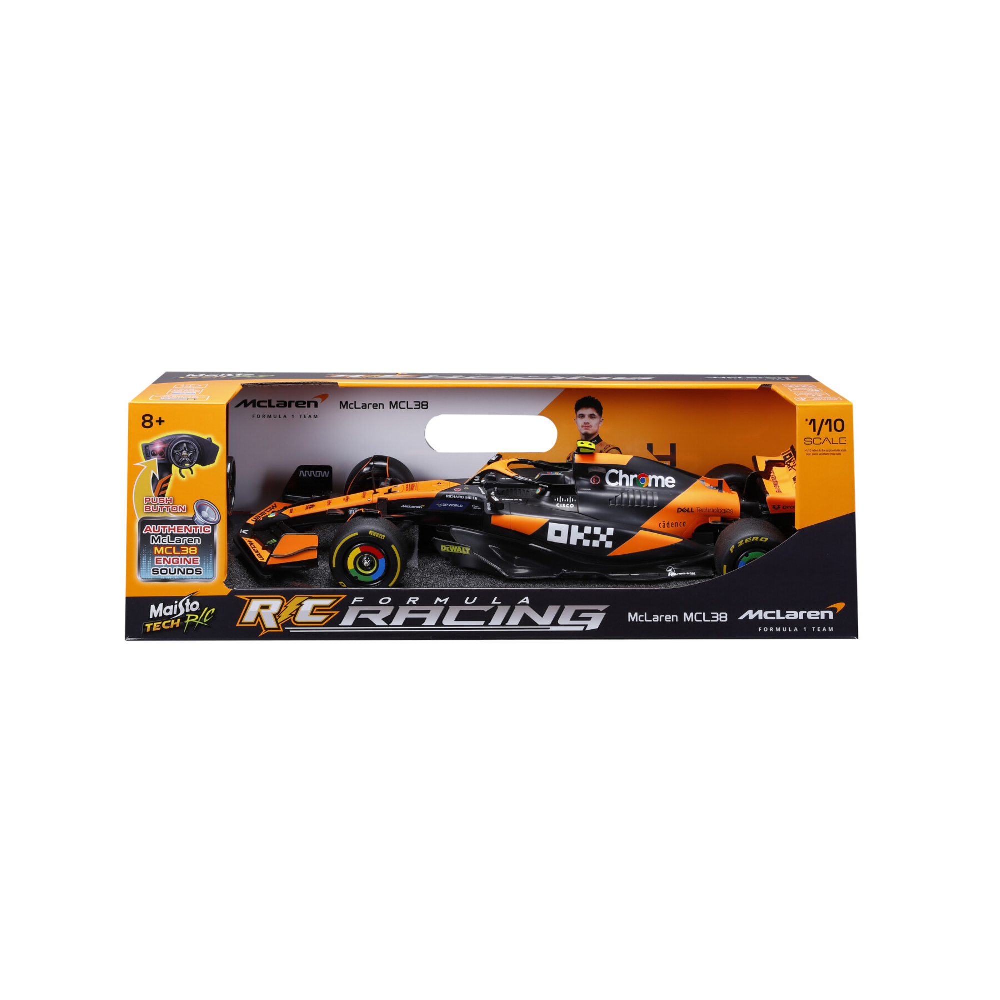 Rc f1 mclaren mcl 38 2024 pilota lando norris 1:10 - BBURAGO