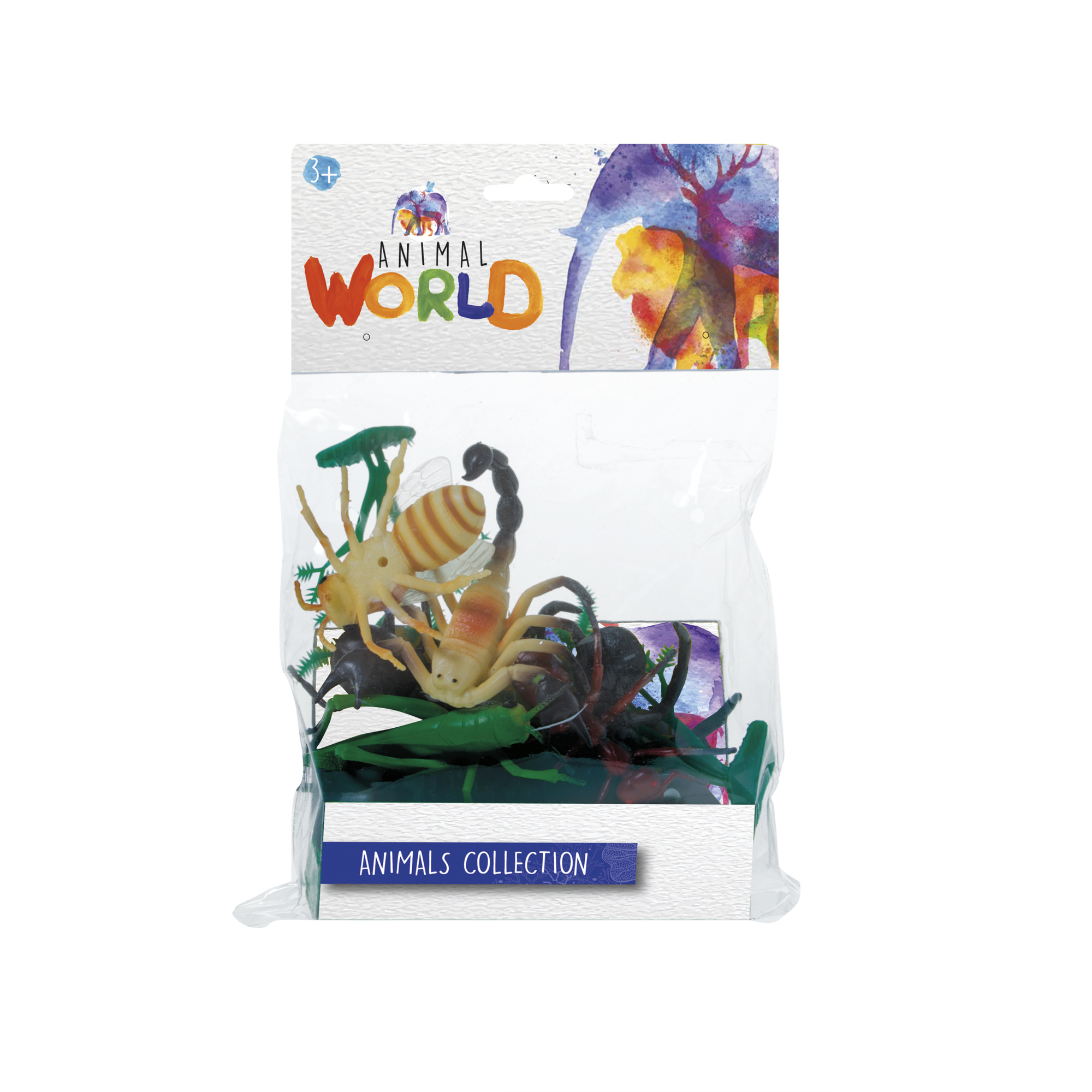 Set 10 animali marini e rettili con scenari paesaggistici assortiti - ANIMAL WORLD