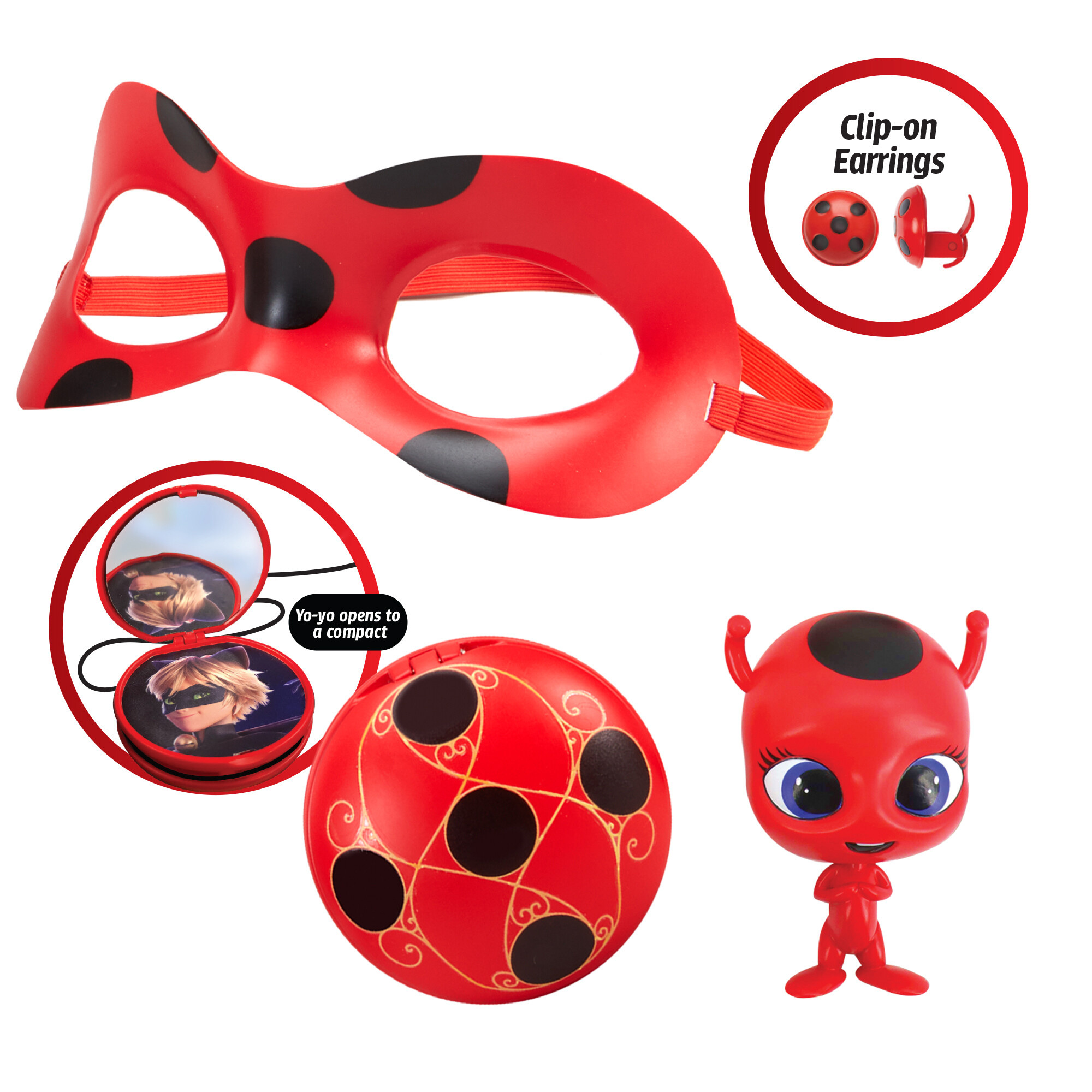 Miraculous ladybug - set trasformazione costume con maschera e accessori - MIRACULOUS, BANDAI