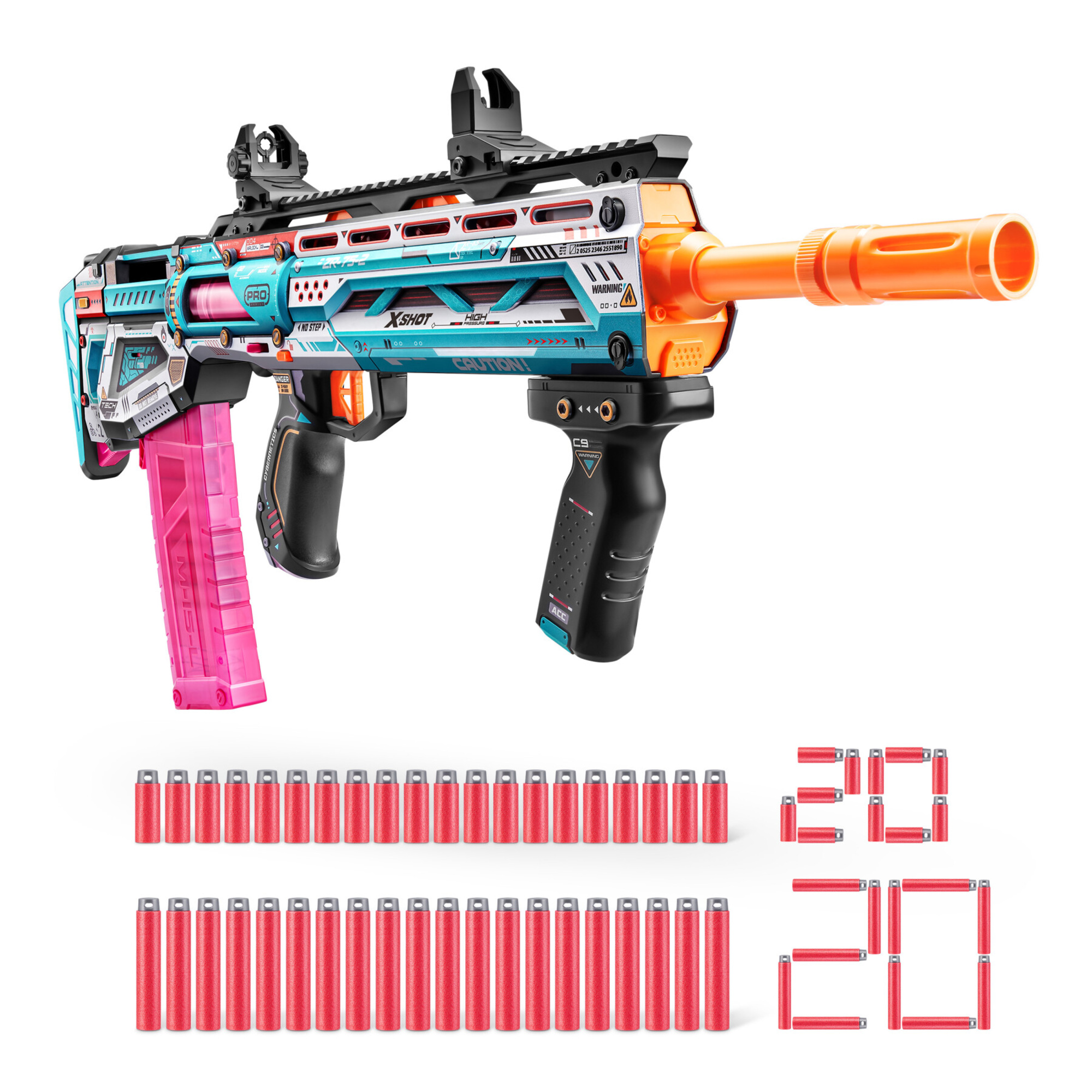 Xshot skins pro series 1 long shot blaster (40 darts) - X-SHOT