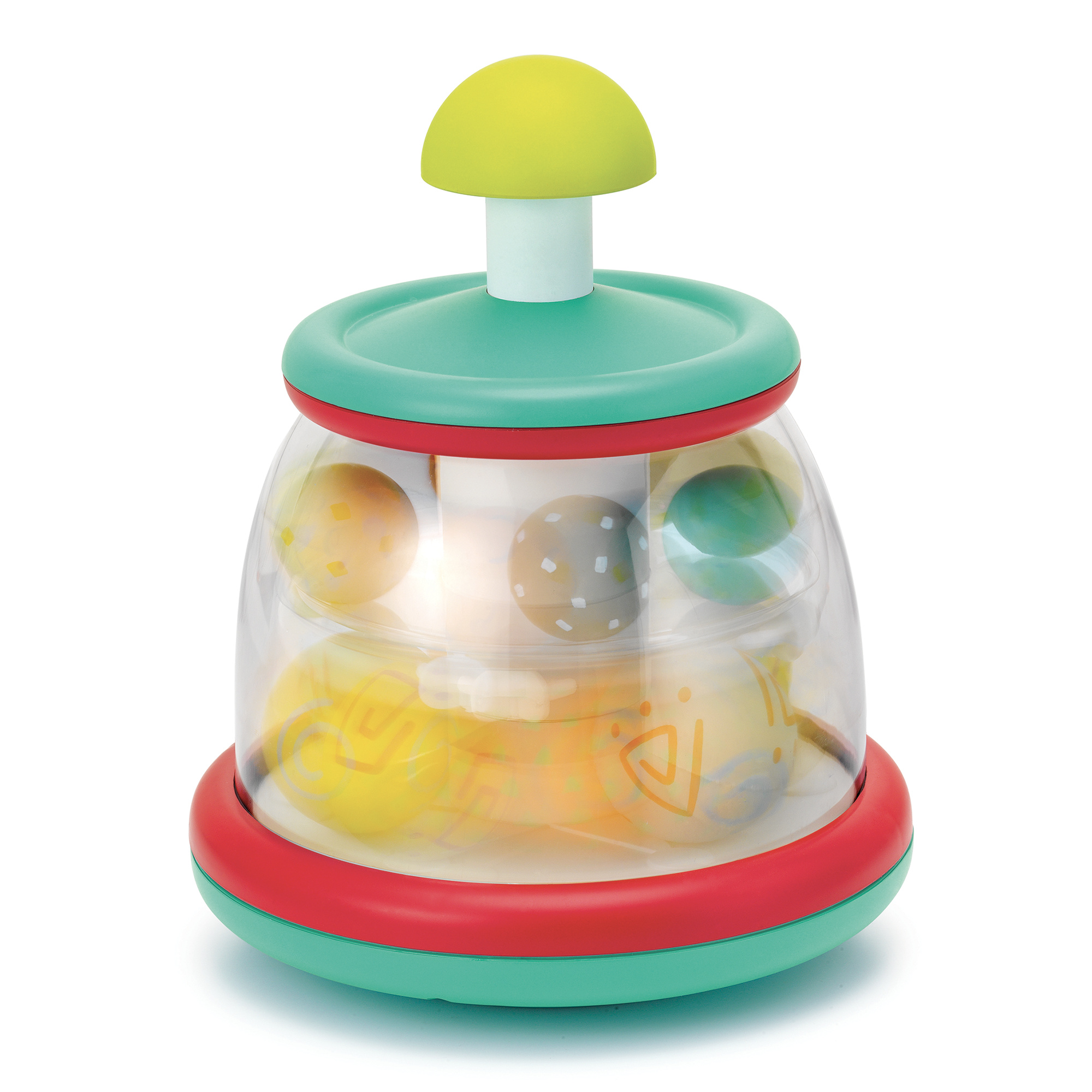 Trottola colorata con palline - gioco sensoriale e divertente - 6m+ - B-KIDS