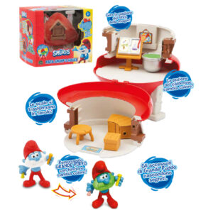 I puffi playset casa di grande puffo con personaggio cambia colore - giochi preziosi - Puffi