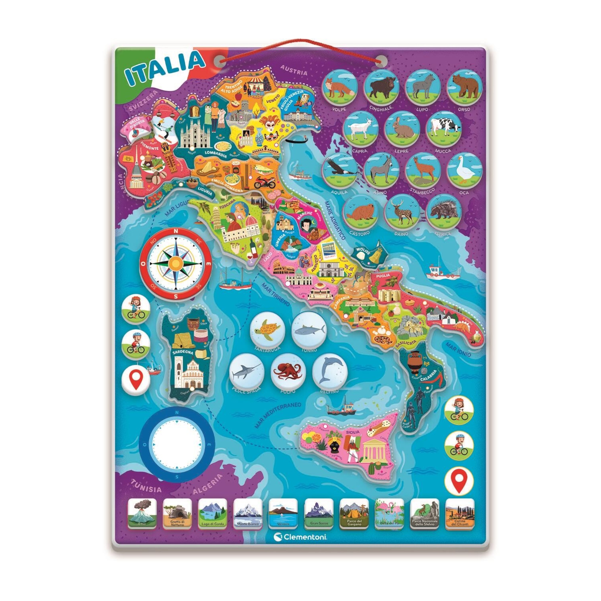 Clementoni - italia magnetica  - 16690 - CLEMENTONI, SAPIENTINO