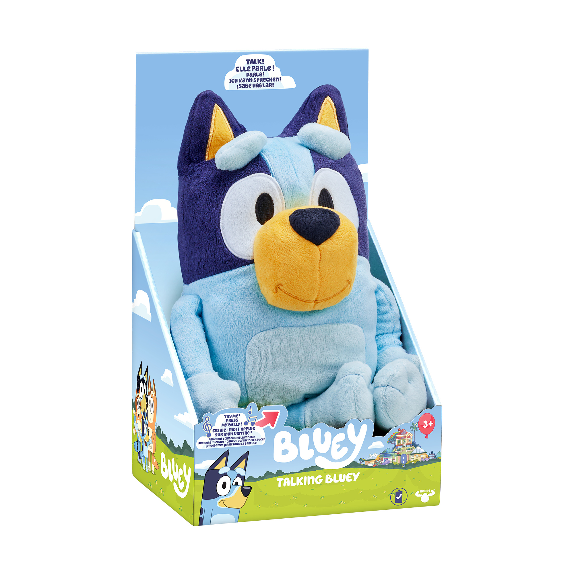 Bluey - peluche alto 33 cm con funzioni parla e canta - BLUEY