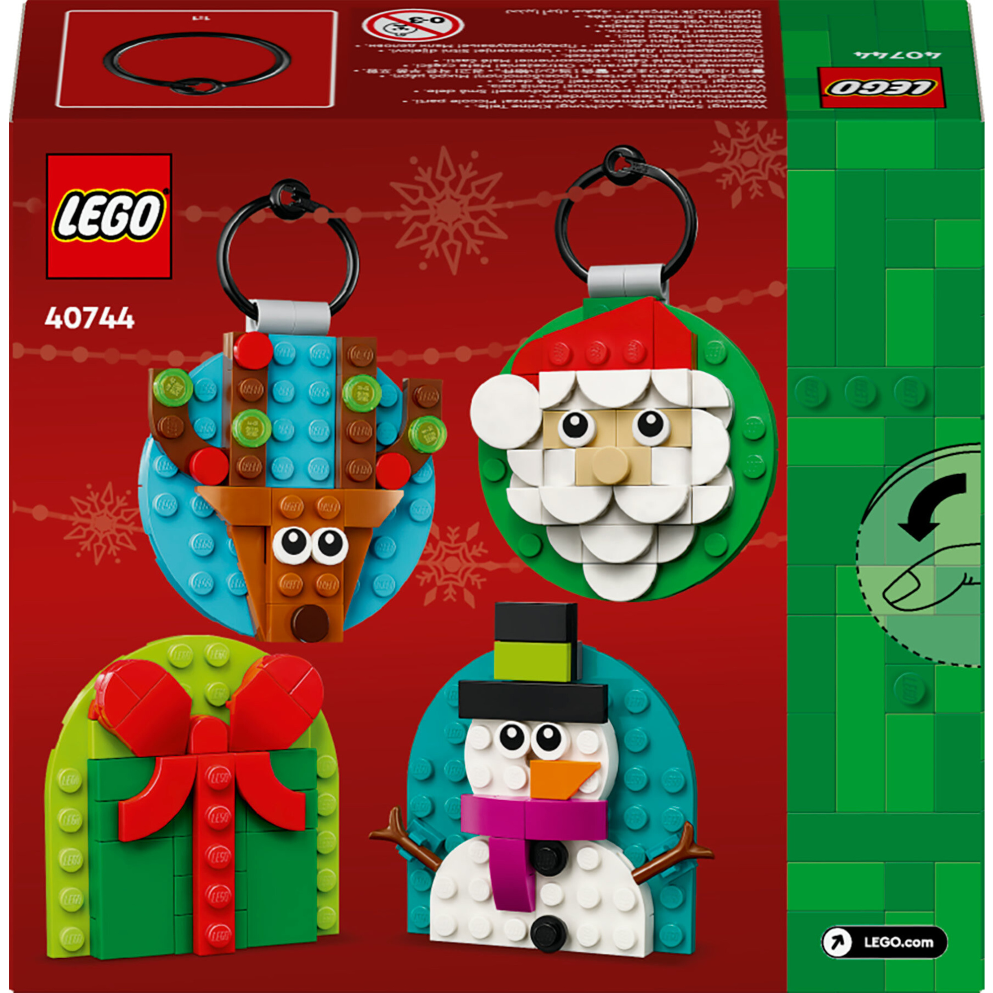 Lego 40744 addobbi di natale set con 4 decorazioni da appendere, regalo 6+ - LEGO ICONS
