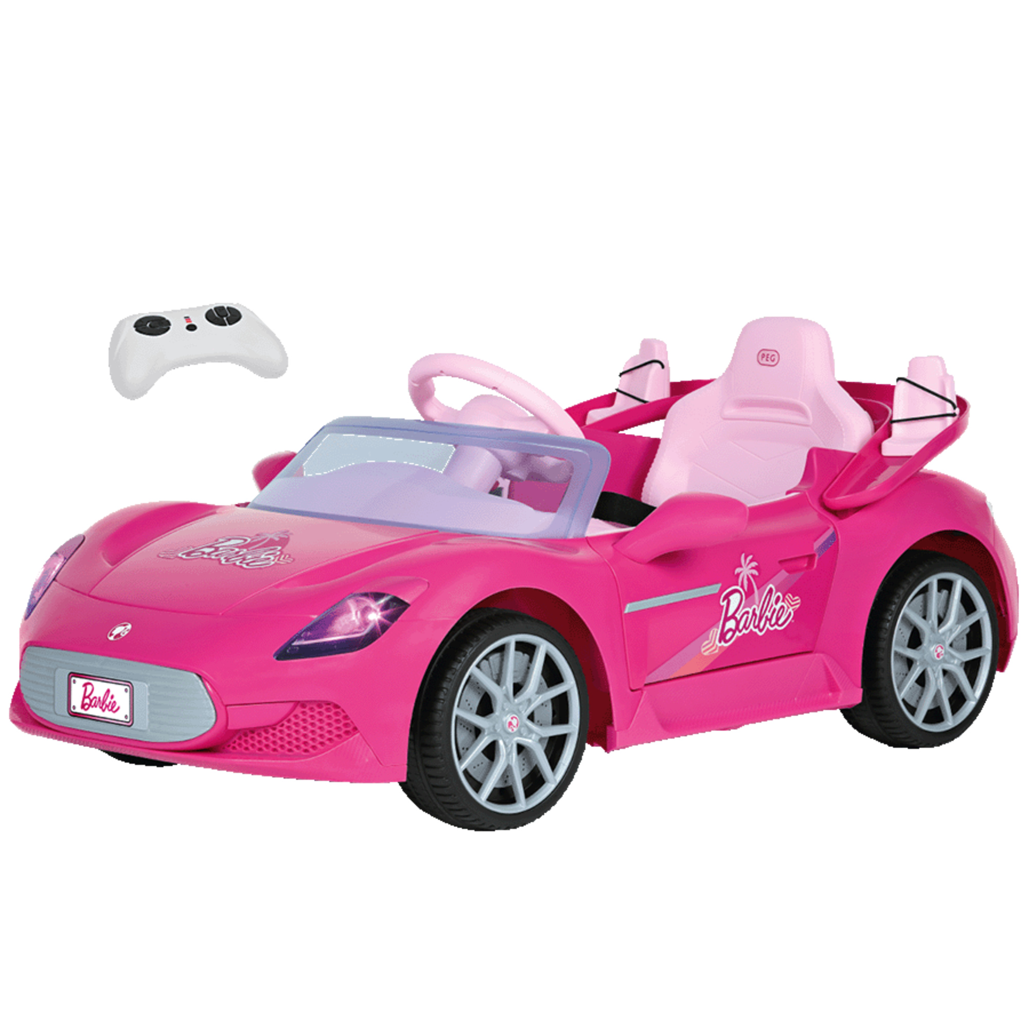 Barbie - veicolo elettrico radiocomando con luci, suoni e 2 sedili - Peg Perego
