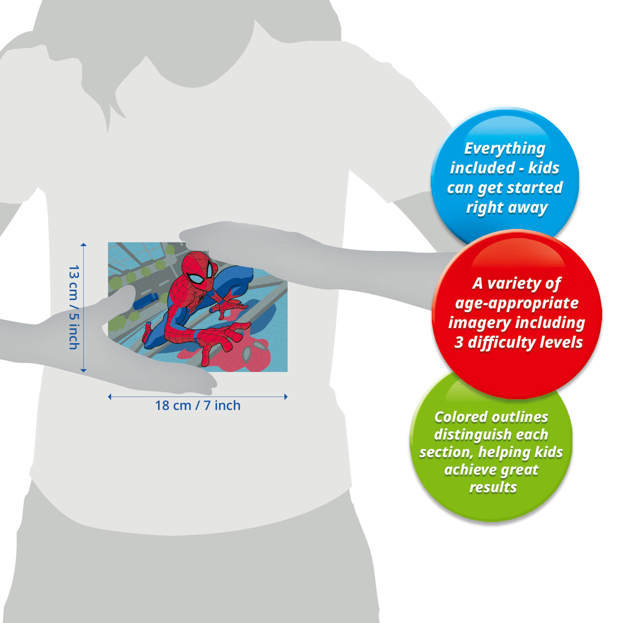 Ravensburger - creart serie e spider-man kit dipingi con i numeri 7+ - Spiderman