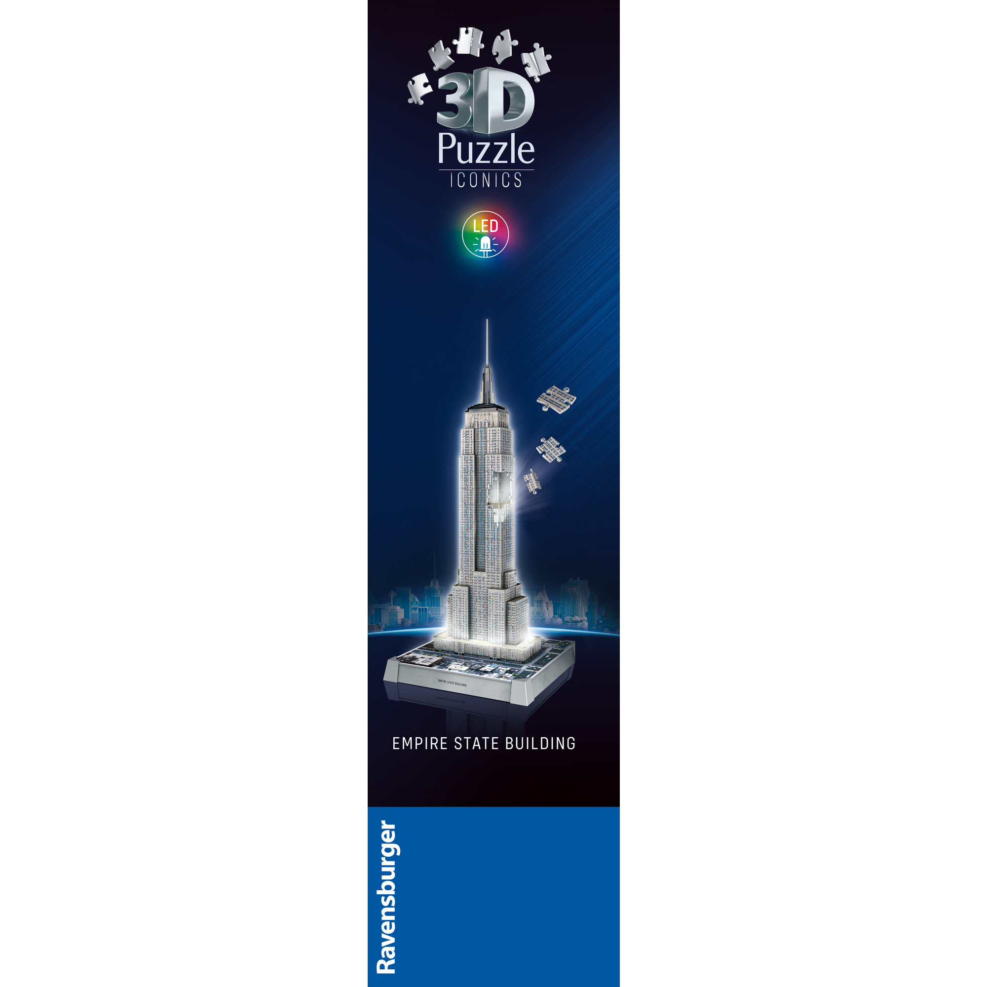 Puzzle 3d iconico: empire state building - replica dettagliata in un affascinante modello puzzle 3d - RAVENSBURGER