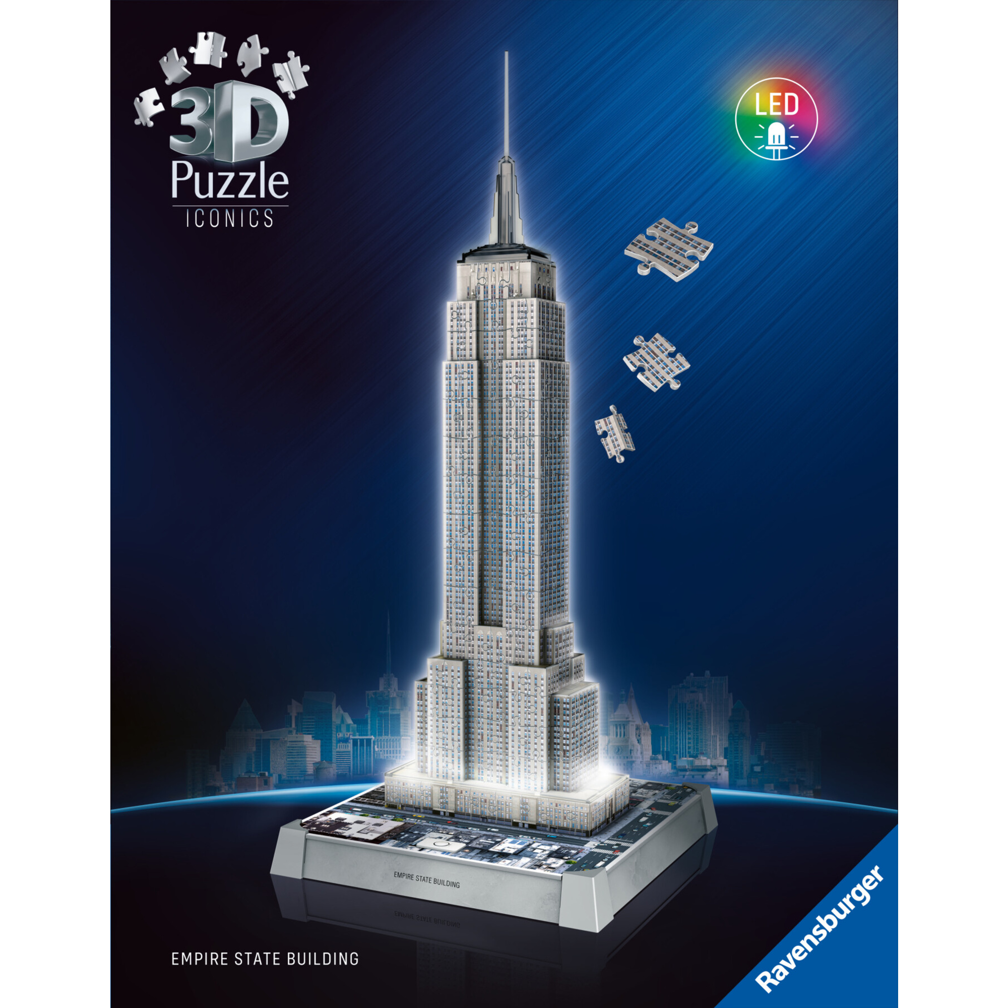Puzzle 3d iconico: empire state building - replica dettagliata in un affascinante modello puzzle 3d - RAVENSBURGER