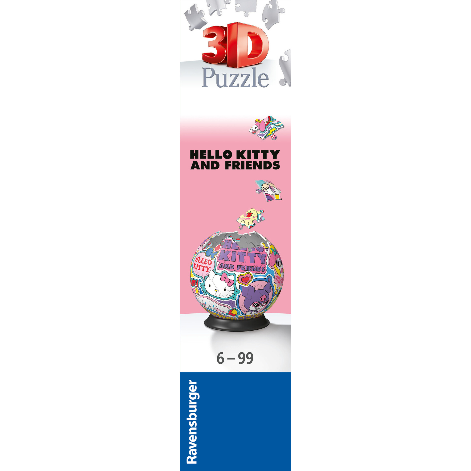 Ravensburger - 3d puzzle puzzle ball hello kitty, 72 pezzi, 6+ anni - Hello Kitty