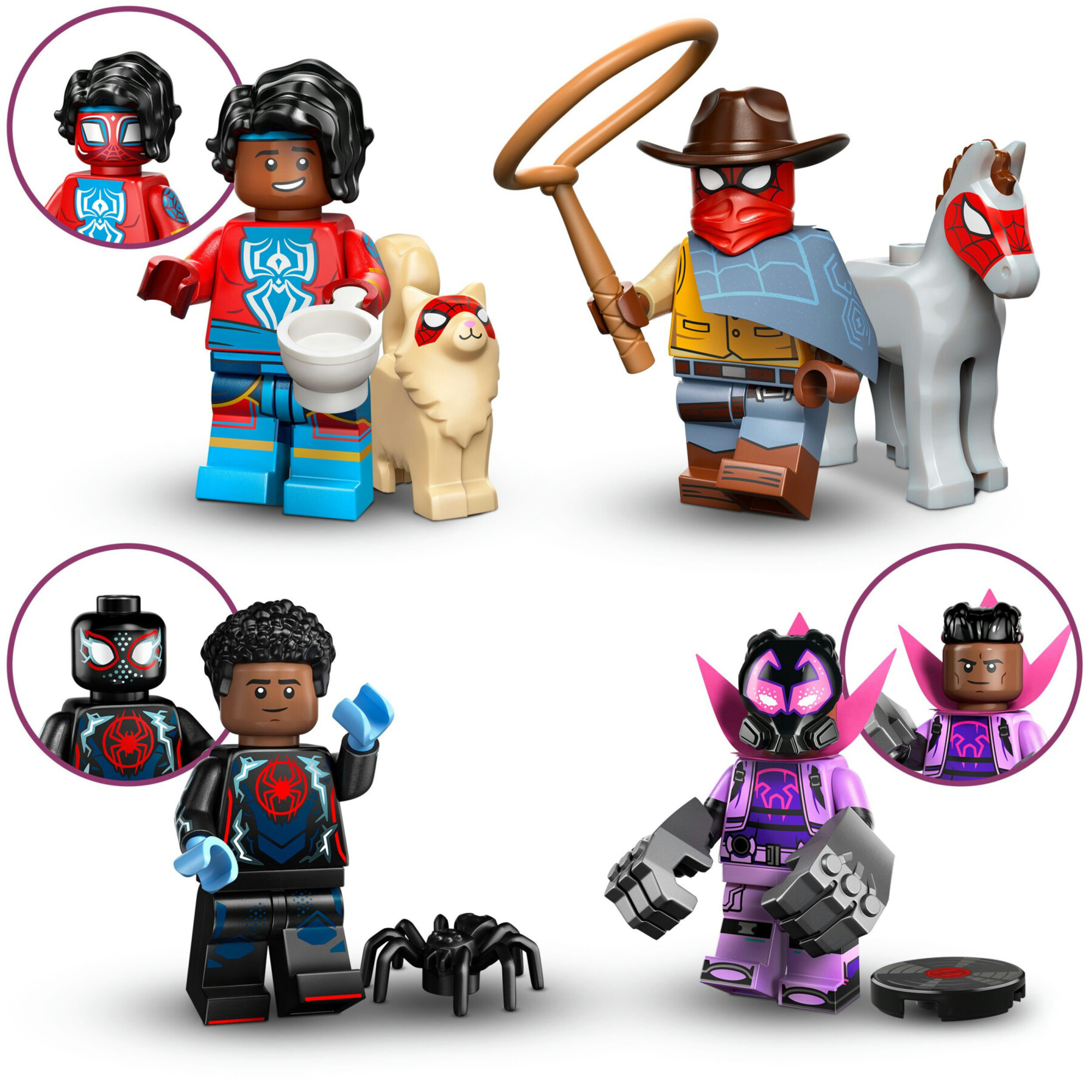 Lego minifigures 71050 spider-man across the spider-verse, 1 personaggio a sorpresa 5+ - LEGO SUPER HEROES, MARVEL, Spiderman