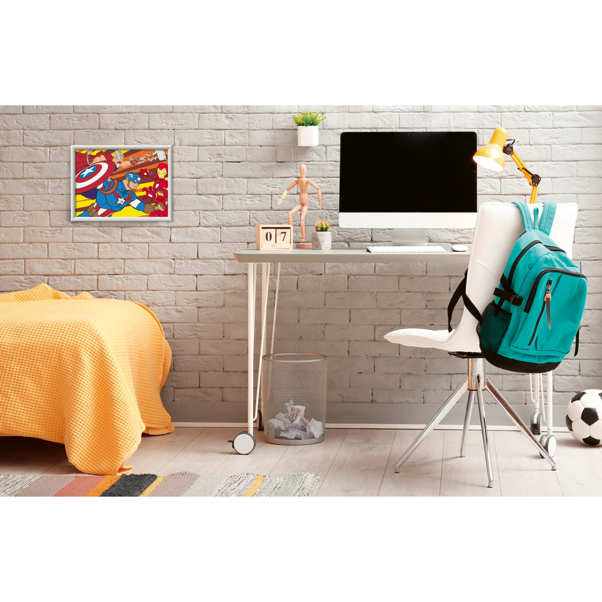 Ravensburger - creart serie e captain america kit dipingi con numeri 7+ - Avengers