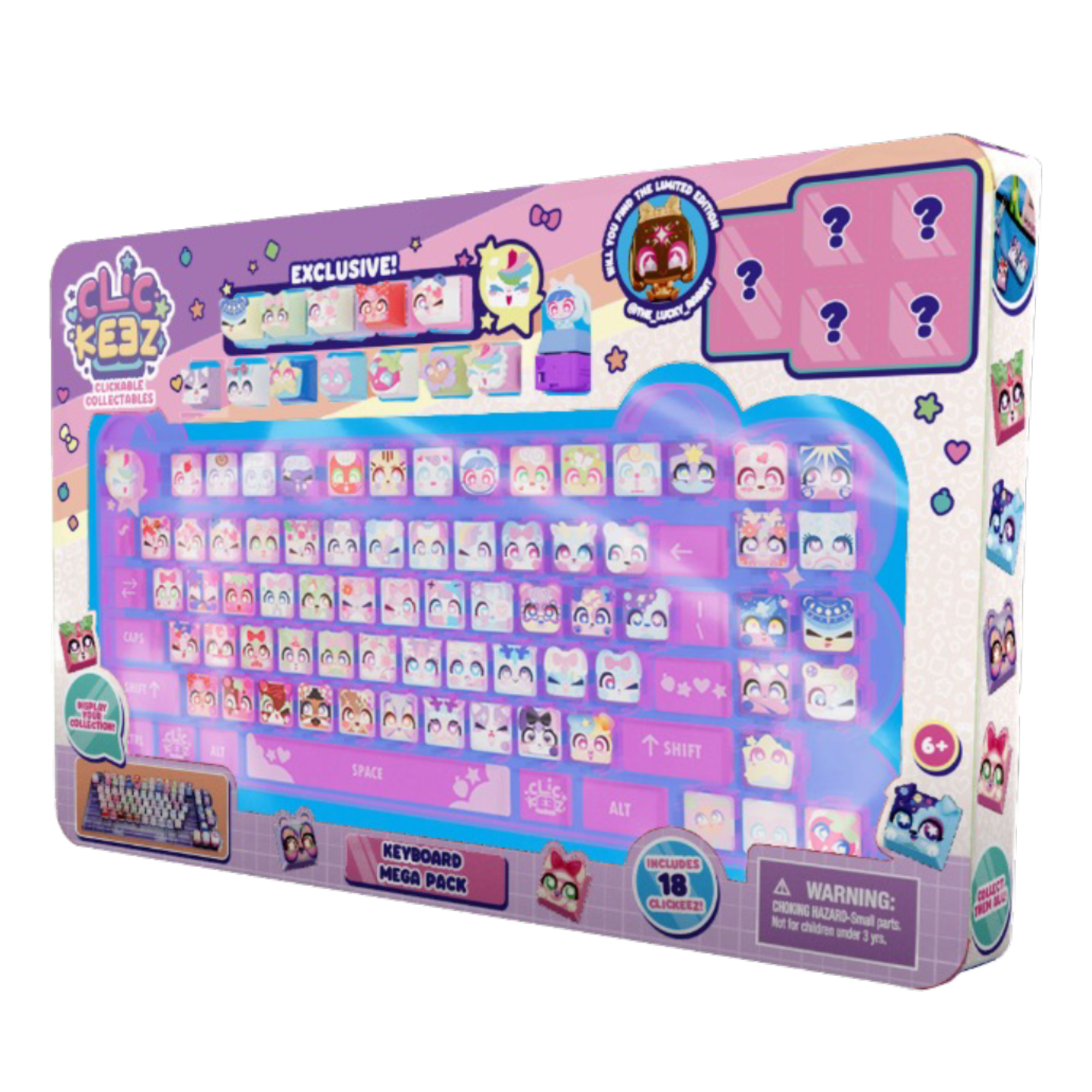 Clickeez tastiera-display – set collezionabile fidget con 15 pezzi 6+ - 