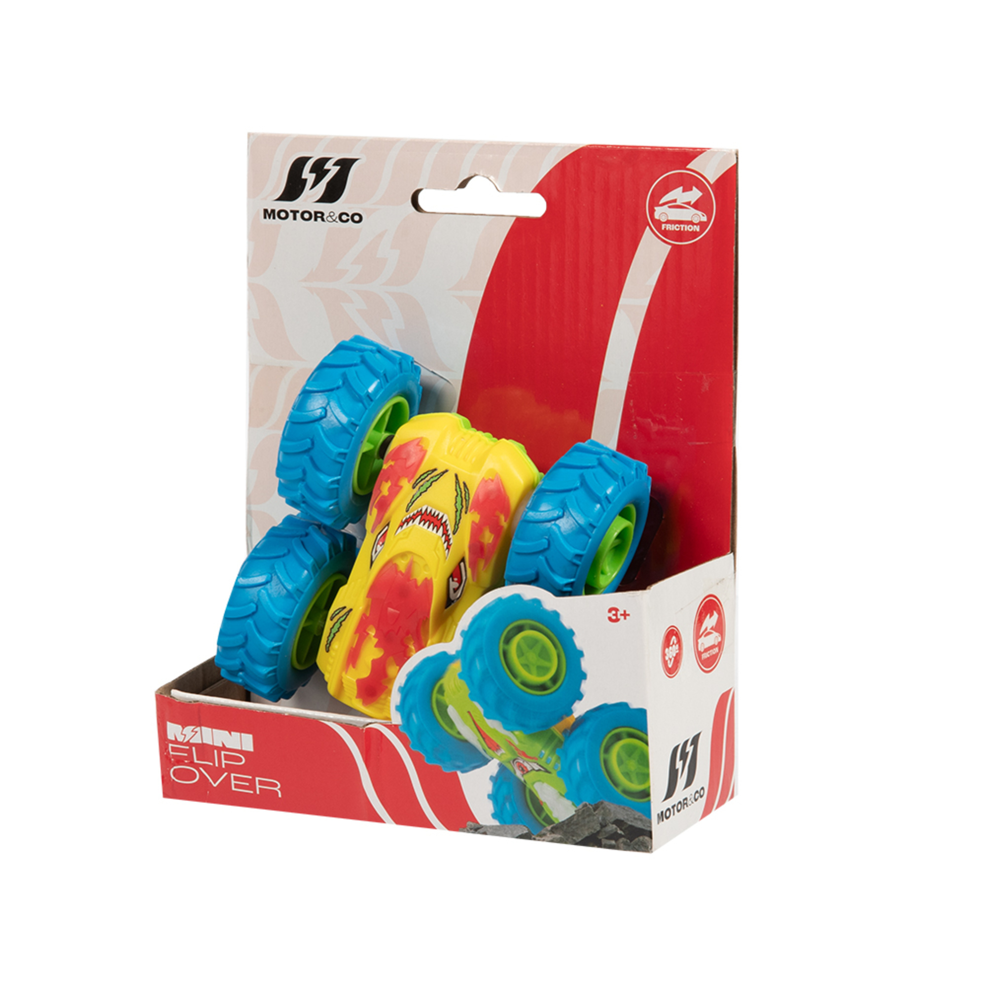 Mini auto flip over a frizione - si ribalta e continua la corsa assortita - 