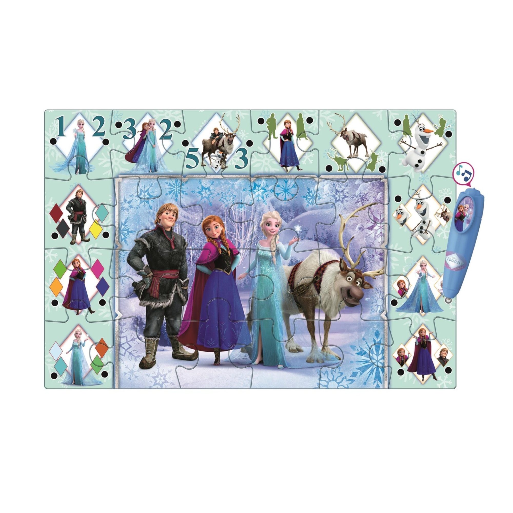 Clementoni - interactive floor puzzle - frozen - 16496 - CLEMENTONI, Frozen