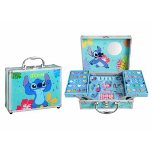 Valigetta in metallo con vassoi apribili linea stitch/ stitch makeup case with folding trays - Disney Stitch