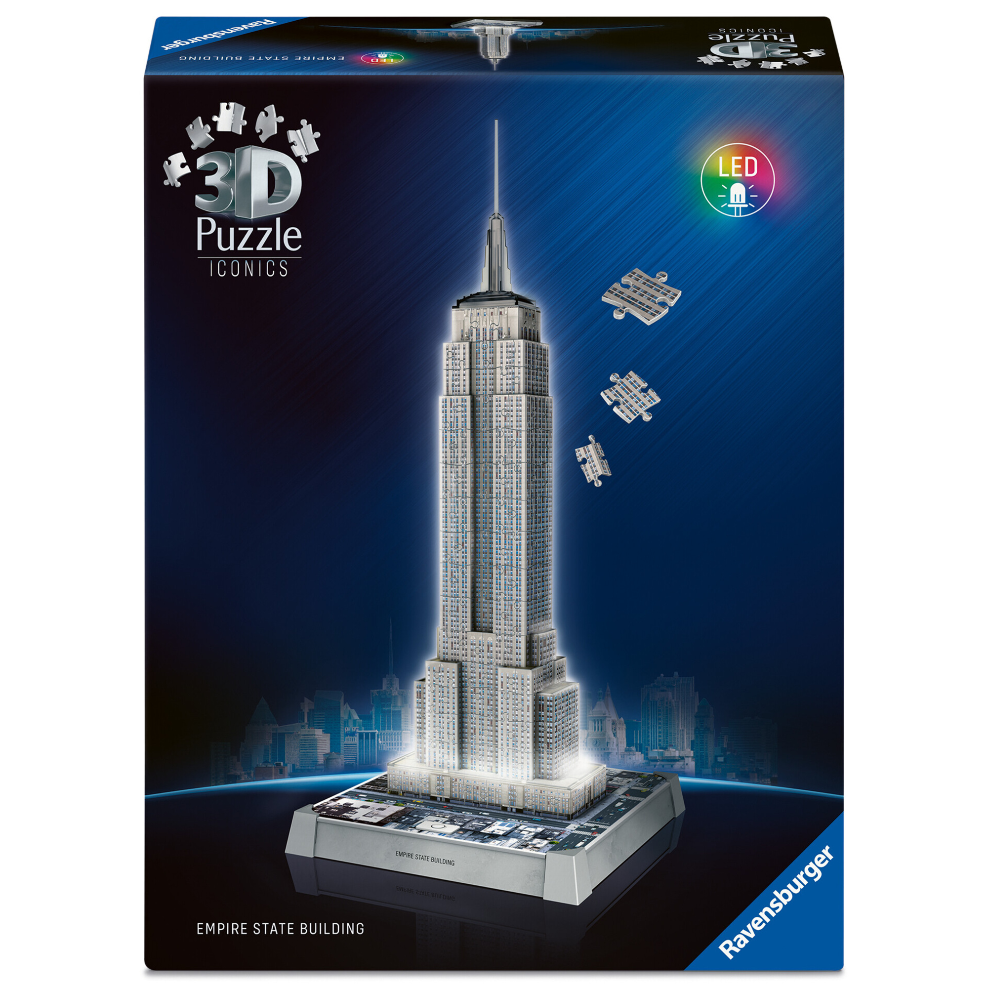 Puzzle 3d iconico: empire state building - replica dettagliata in un affascinante modello puzzle 3d - RAVENSBURGER