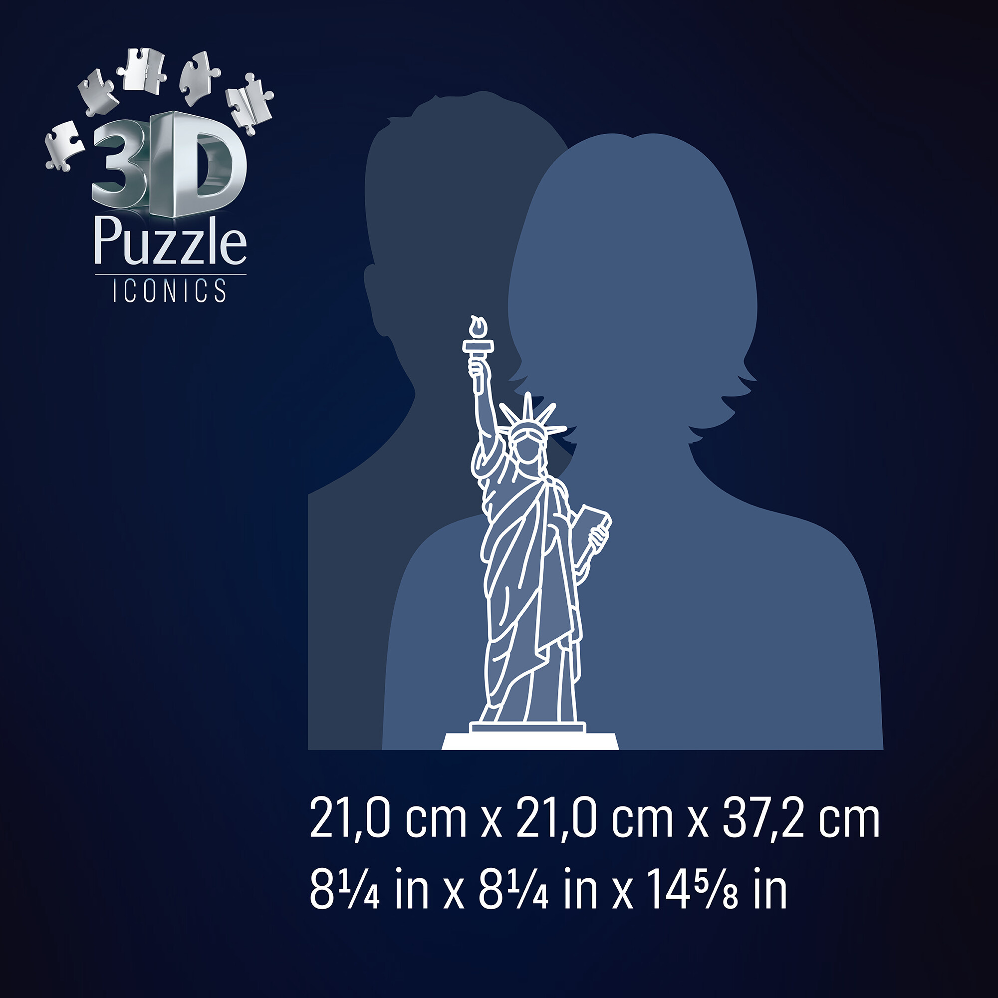 Puzzle 3d iconico: statua della libertà - replica dettagliata in un affascinante modello puzzle 3d - RAVENSBURGER