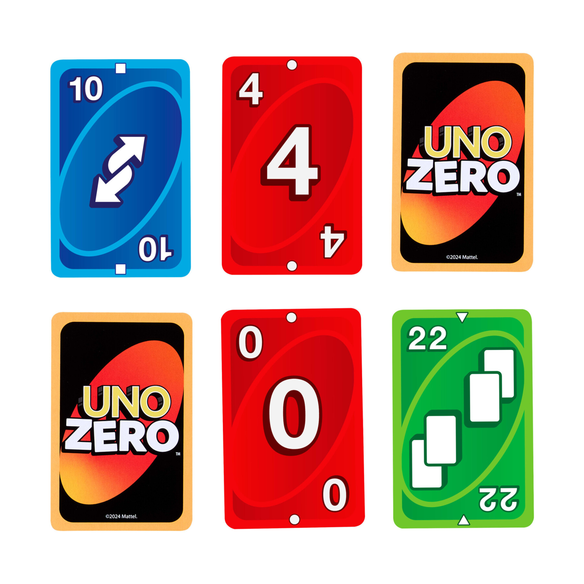 Mattel games - uno zero, nuova versione dell'iconico gioco, vinci con il punteggio più basso, blocco segnapunti incluso, 2-8 giocatori - UNO
