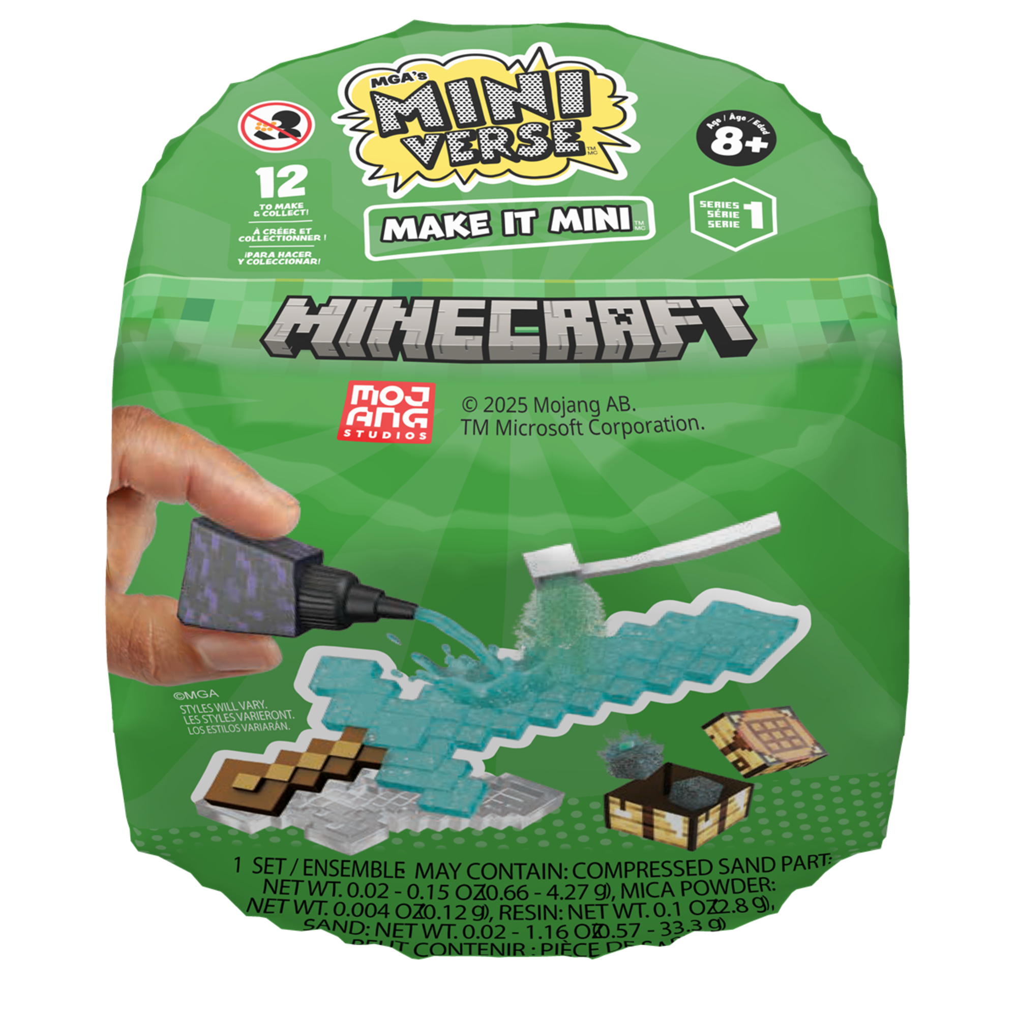 Mga's miniverse™ make it mini™ minecraft - crafting, estrazione mineraria, pixel, strumenti, animali, fai da te, non edibile - MINIVERSE MGA