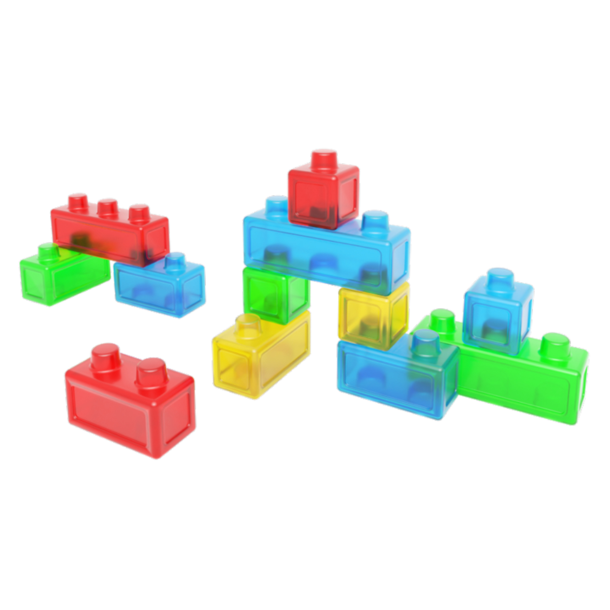 Jelly blox - box 30 mattoncini - gioco di costruzione per bambini dai 2 anni - 