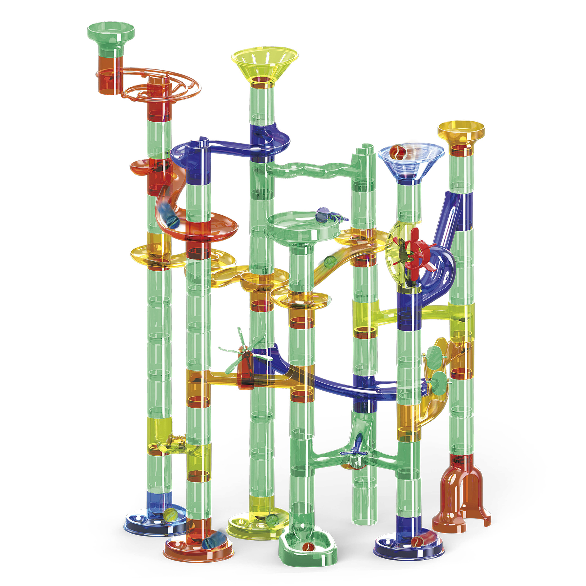 Torre delle biglie con 72 pezzi modulari e 50 biglie colorate - ZIG ZAG