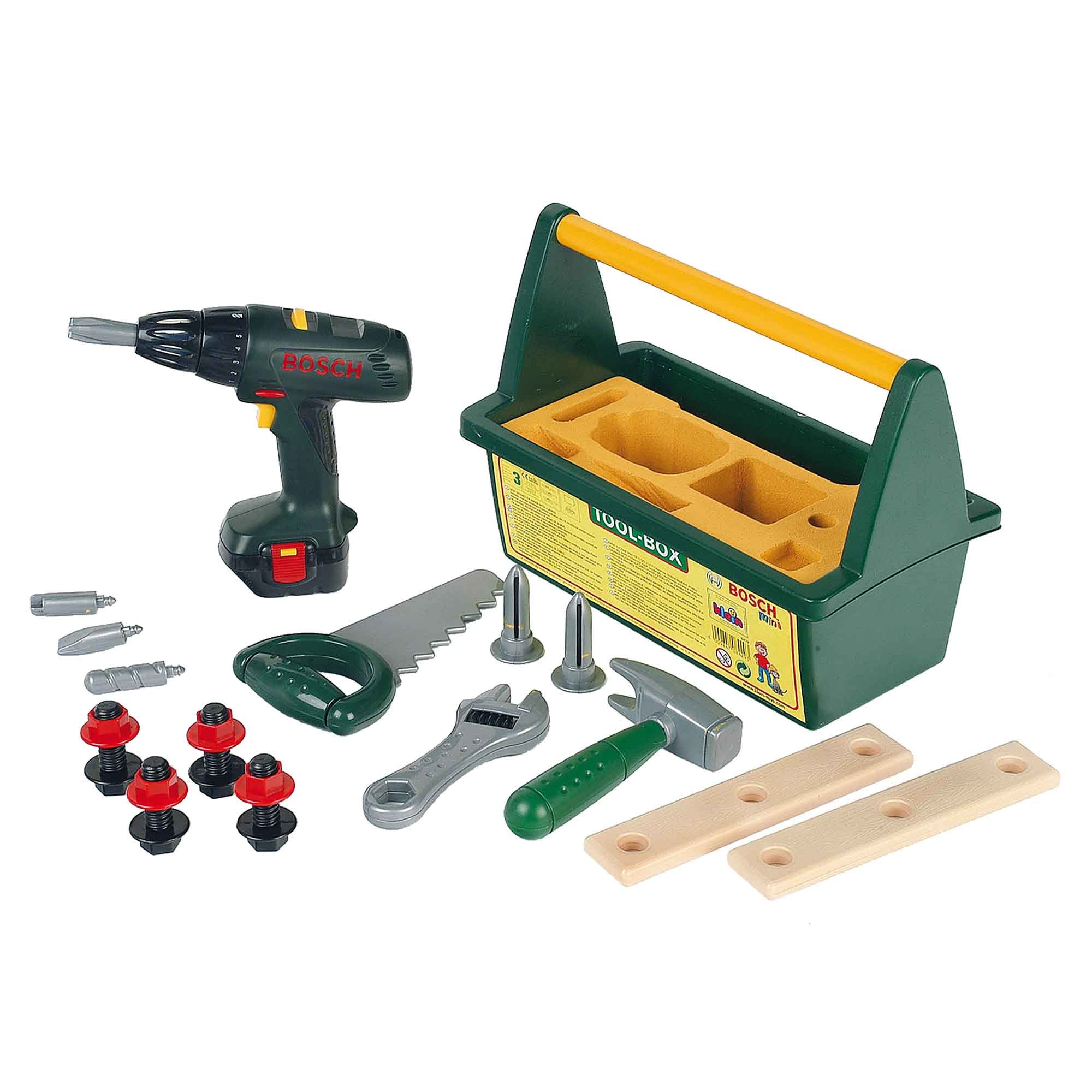 Cassetta attrezzi bosch con avvitatore e suoni realistici - BRIKKOLO ORIGINAL