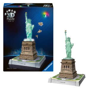 Puzzle 3d iconico: statua della libertà - replica dettagliata in un affascinante modello puzzle 3d - RAVENSBURGER