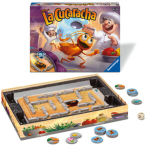 Ravensburger 22440 - la cucaracha - gioco d'azione con scarafaggio elettronico per grandi e piccini, per 2-4 giocatori, per bambini dai 5 anni - RAVENSBURGER