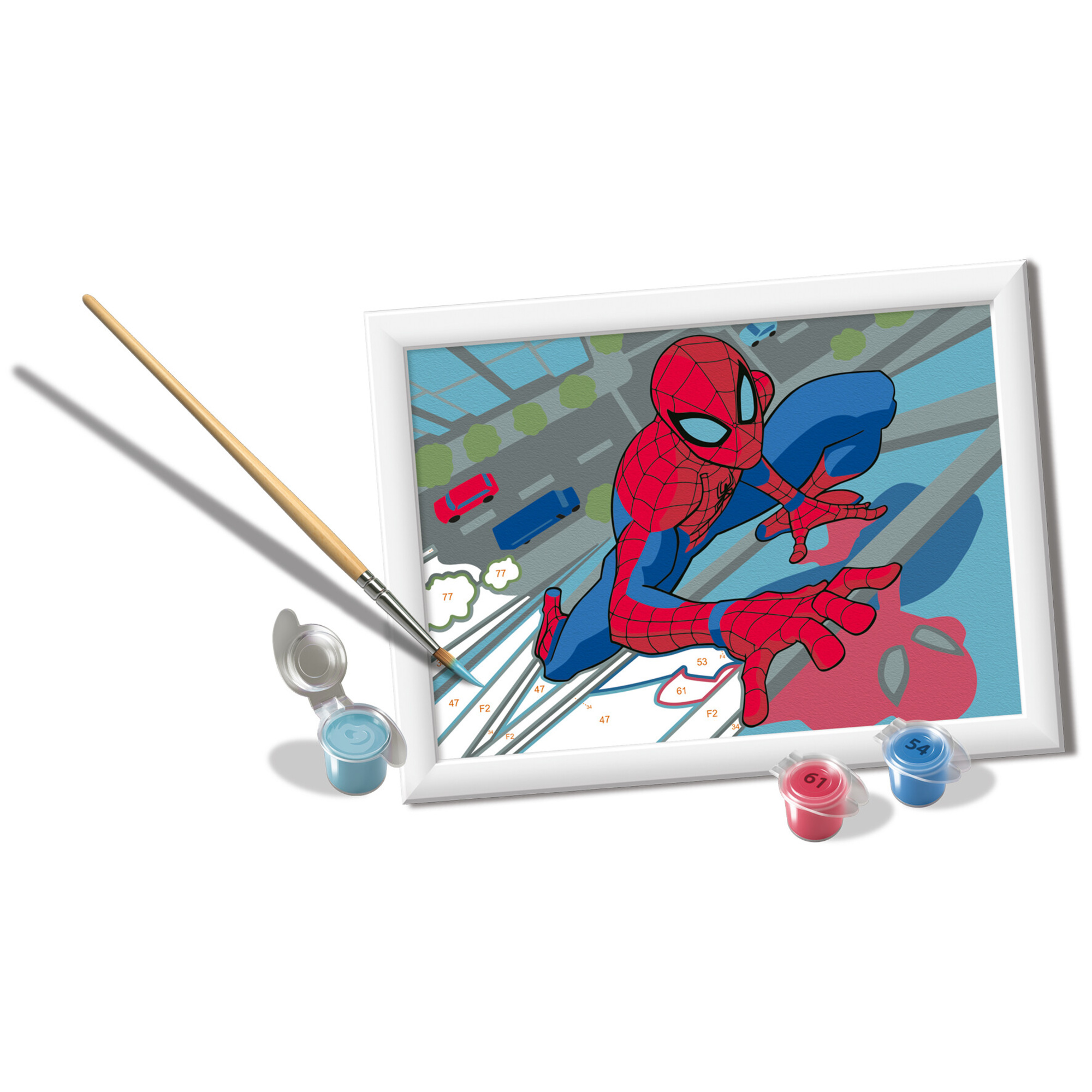 Ravensburger - creart serie e spider-man kit dipingi con i numeri 7+ - Spiderman