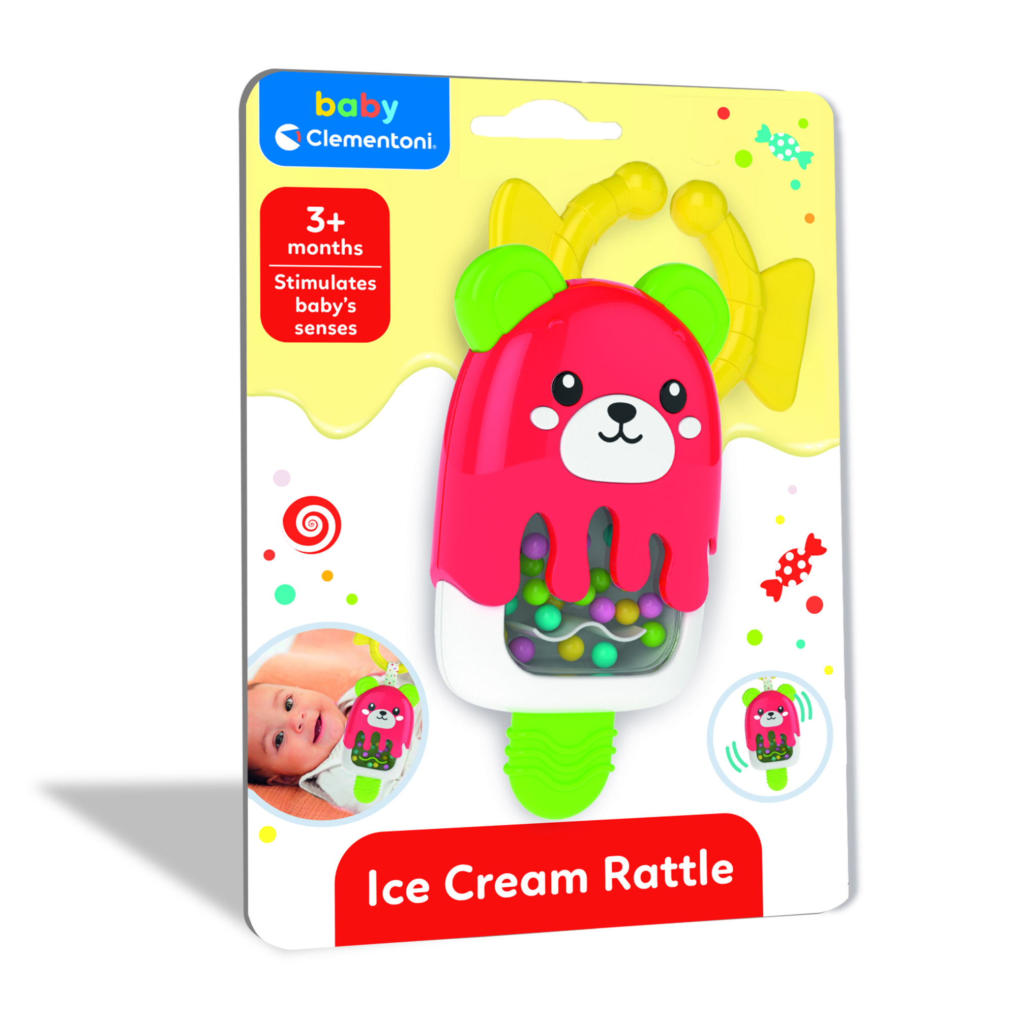 Sonaglino gelatino - 3m+ - baby clementoni - BABY CLEMENTONI