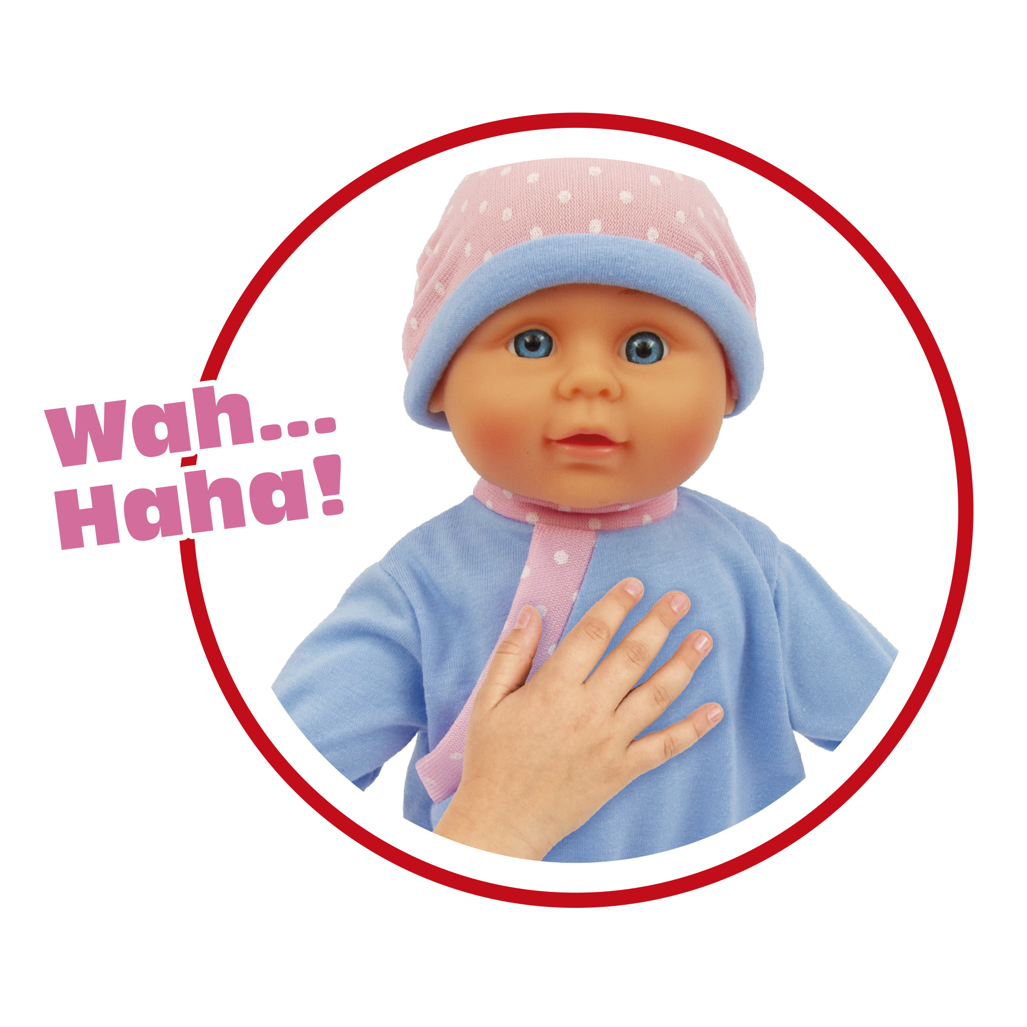 Bambola vicky 29 cm - prime paroline, ride e piange assortito in 2 modelli - 