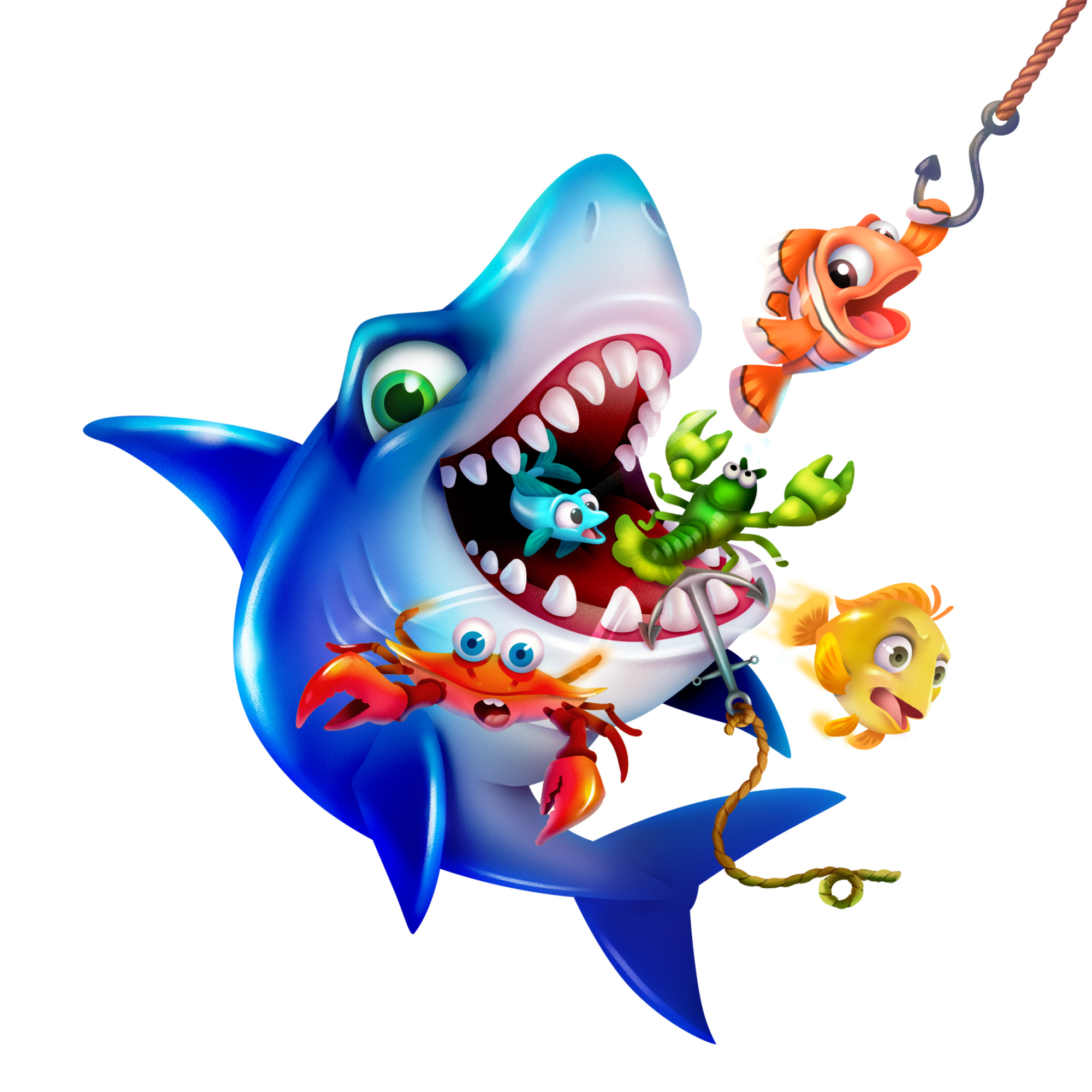 Sfida lo squalo – gioco da tavolo interattivo per bambini dai 4 anni – gioco d’azione e riflessi – pesca e sorprese - 