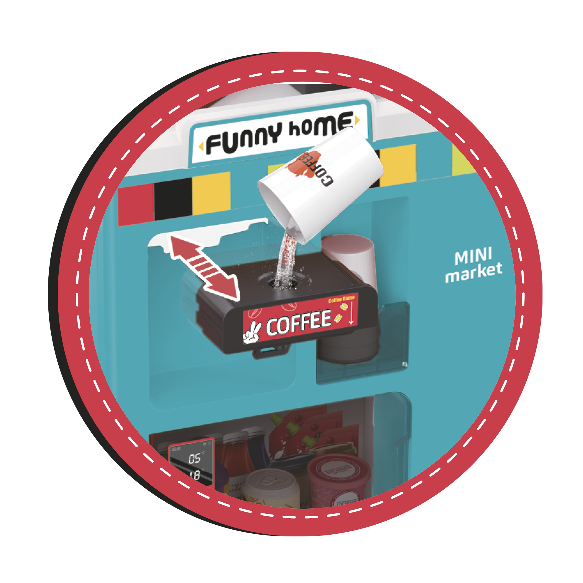 Mini market giocattolo con suoni, luci e 47 accessori - FUNNY HOME