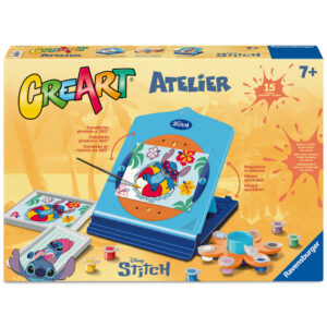 Ravensburger - il mio fantastico atelier disney stitch, set con cavalletto tema stitch, dipingere con i numeri, gioco creativo bambini 7+ anni - CREART, RAVENSBURGER, Disney, Disney Stitch