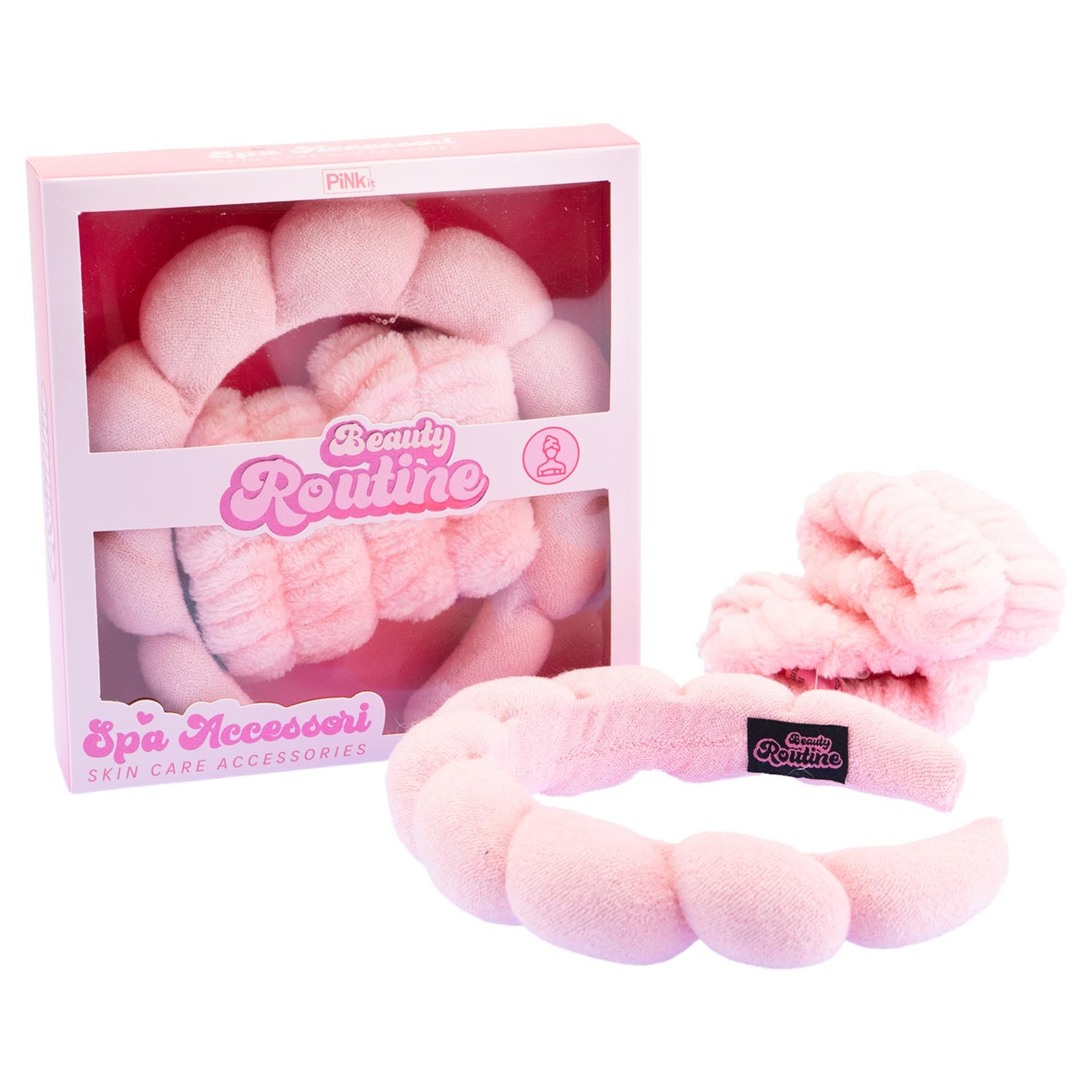 Beauty routine spa accessori – cerchietto e polsini in spugna per bambini - 