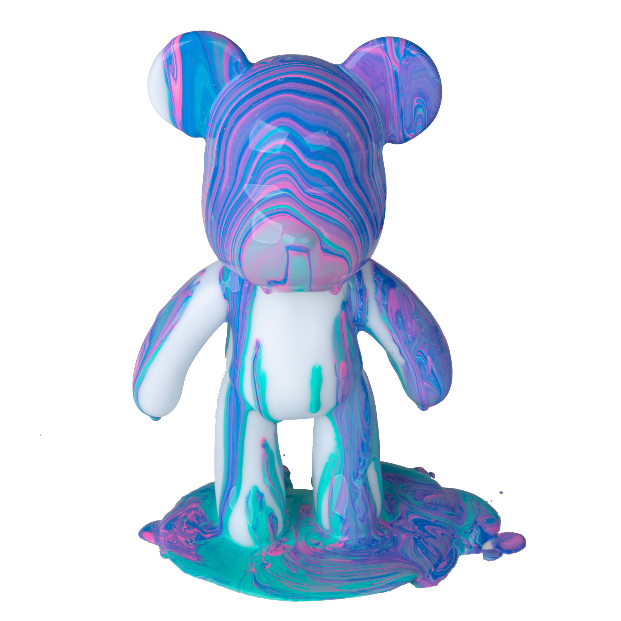 Fluid art orsetto 22cm – kit creativo con colori acrilici - CREA MANIA