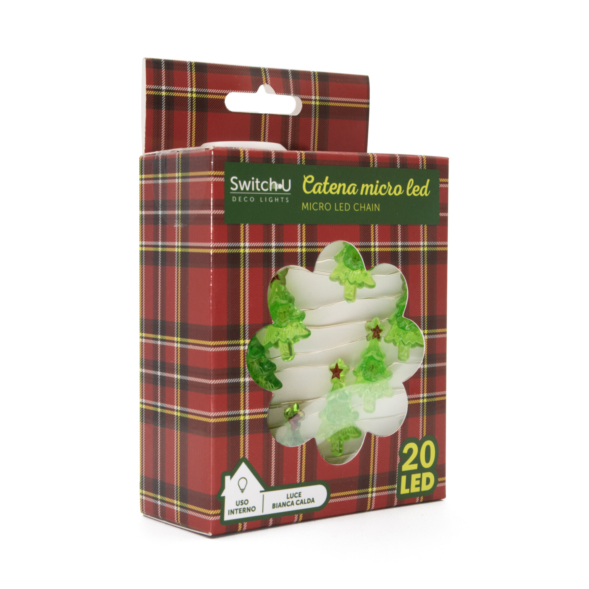 Luci di natale microled - catena luminosa per decorazioni natalizie - 230 cm - IBS