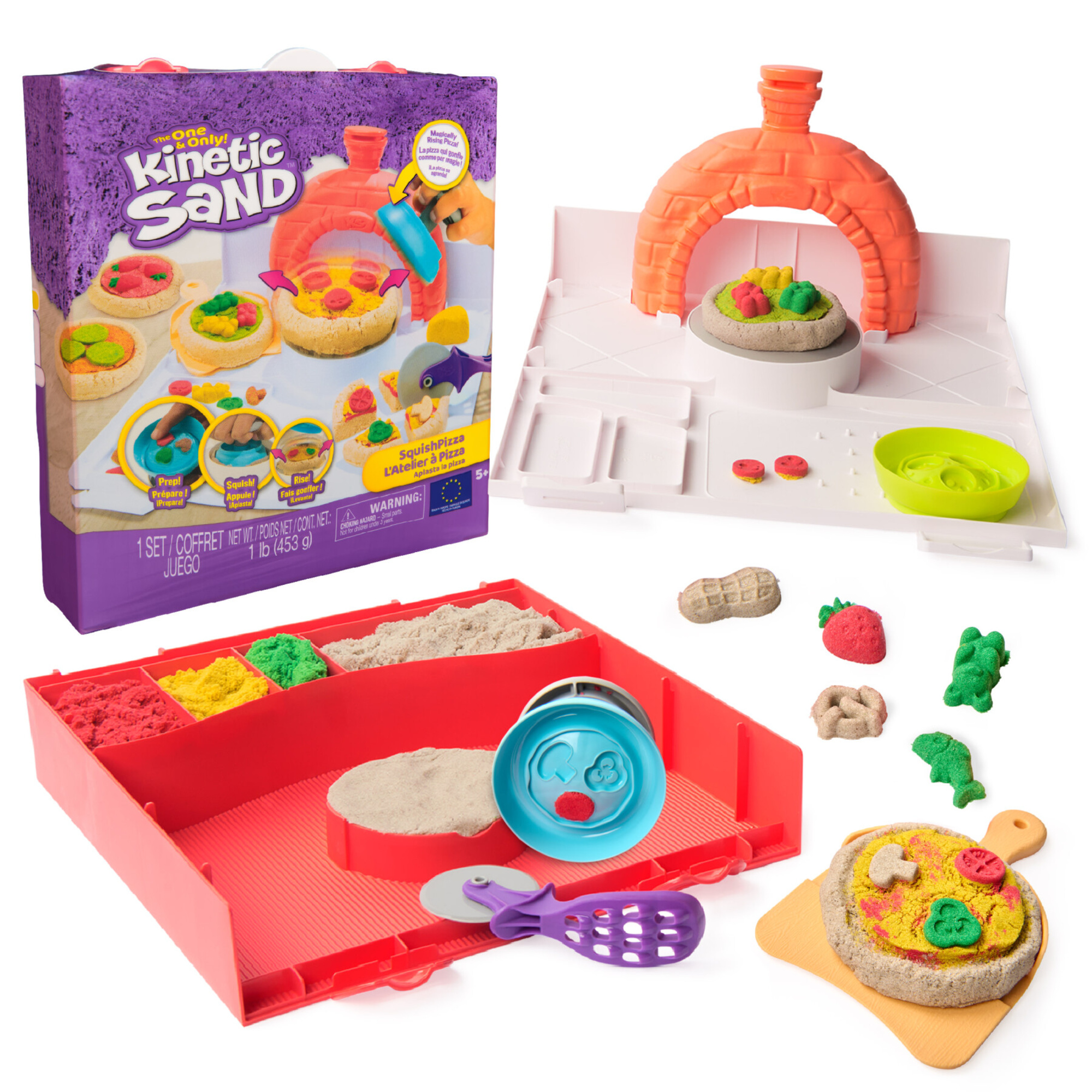 Kinetic sand, set di gioco squish pizza - KINETIC SAND