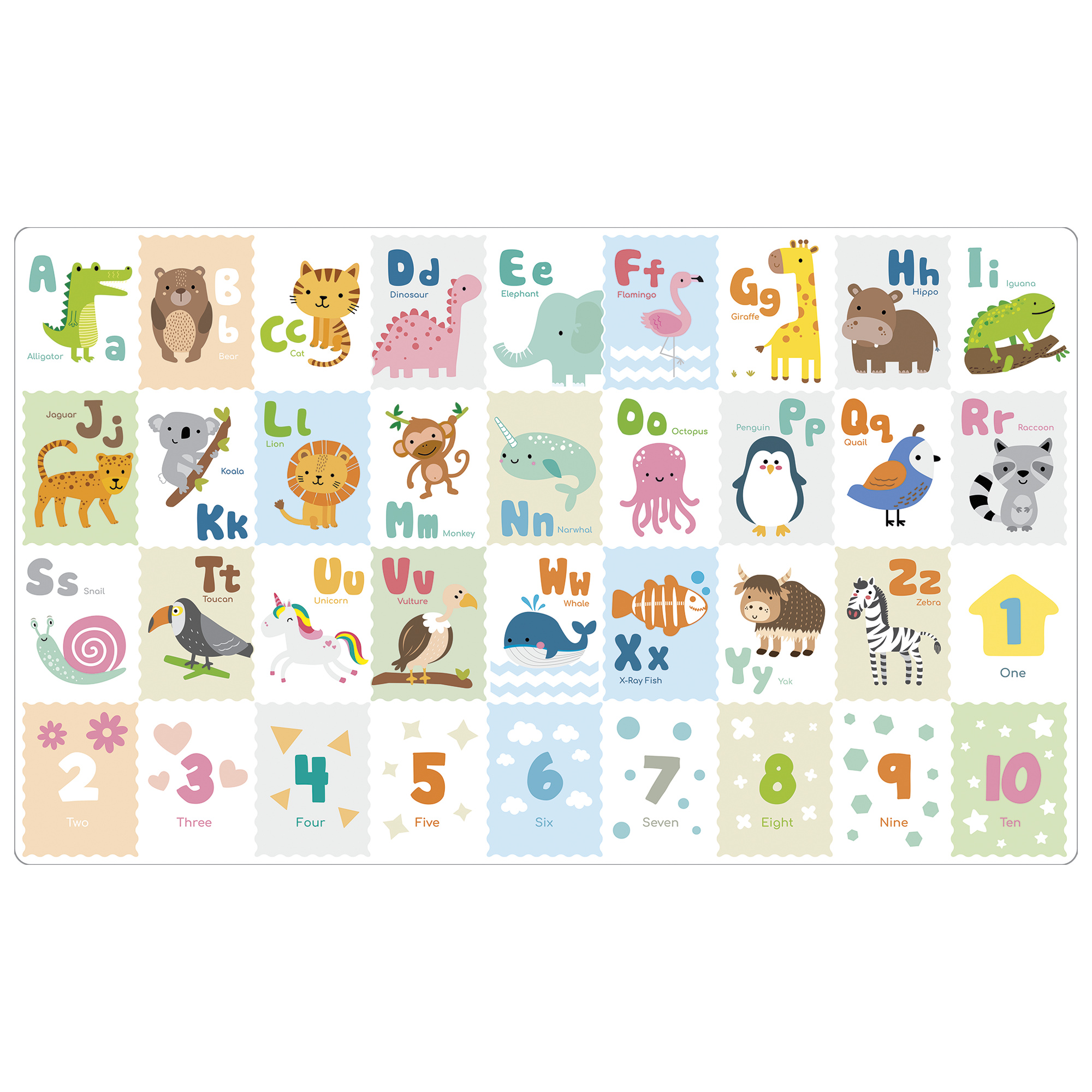 Tappeto gioco supersoft 120x200 cm - sicuro, morbido e colorato - 10m+ - BABY SMILE