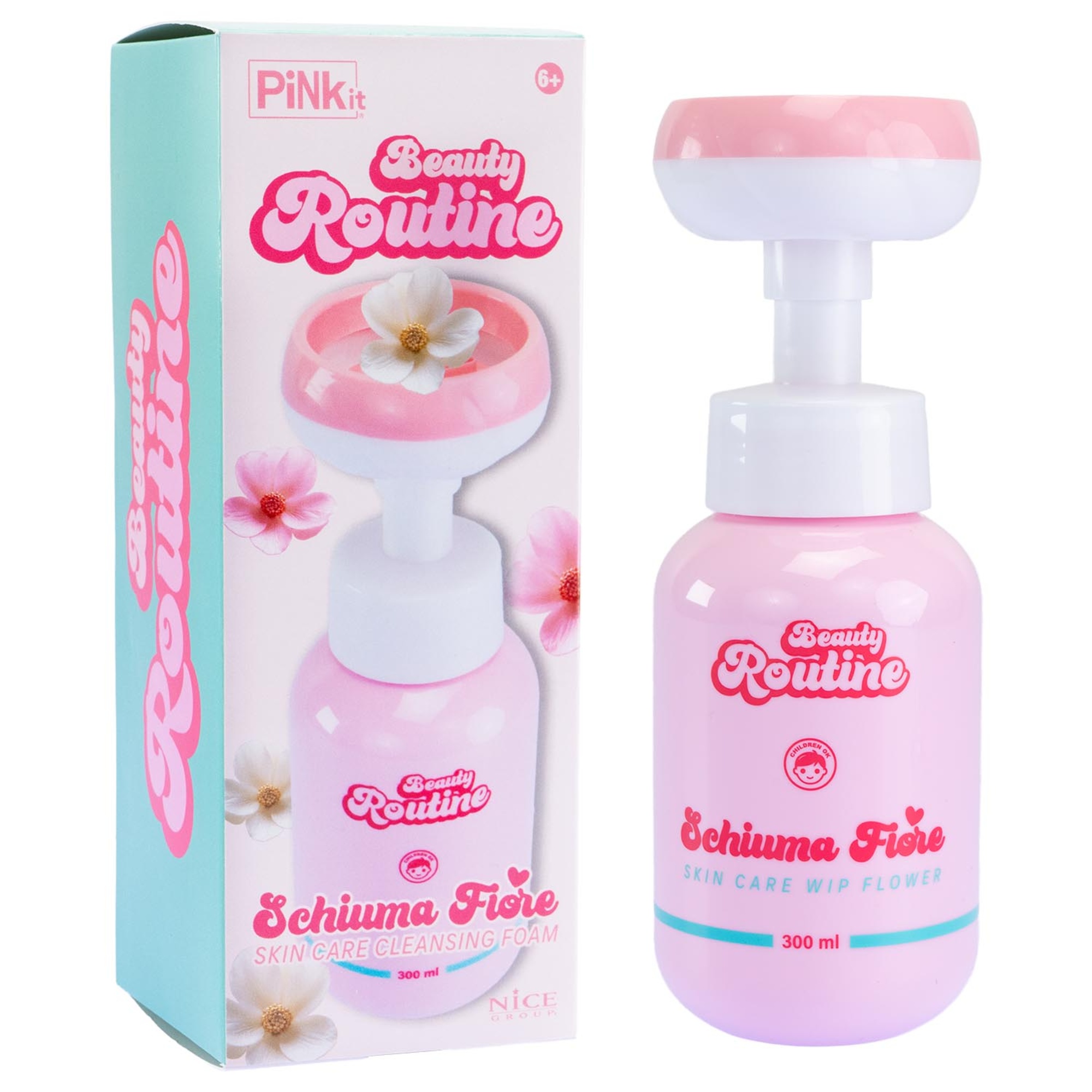 Schiuma detergente viso beauty routine - dispenser fiore 300 ml - 
