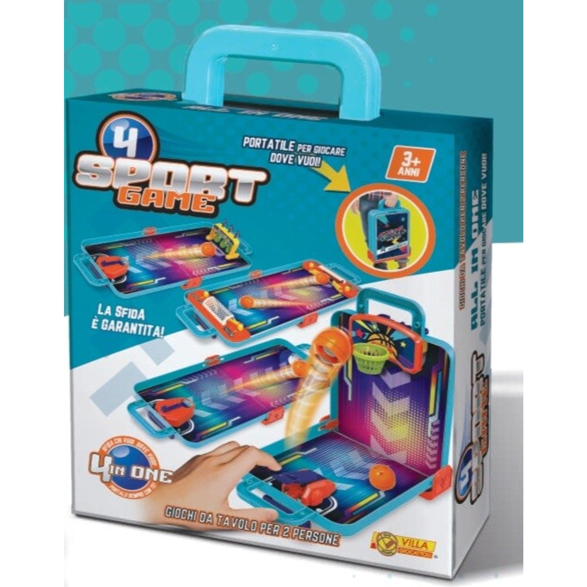 Travel sport game 4 in 1 – set giochi sportivi portatile - 