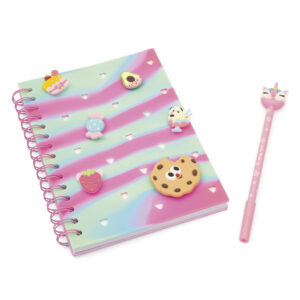 Set cancelleria crea mania – quaderno crazy notebook, penna, adesivi e pochette trasparente - CREA MANIA